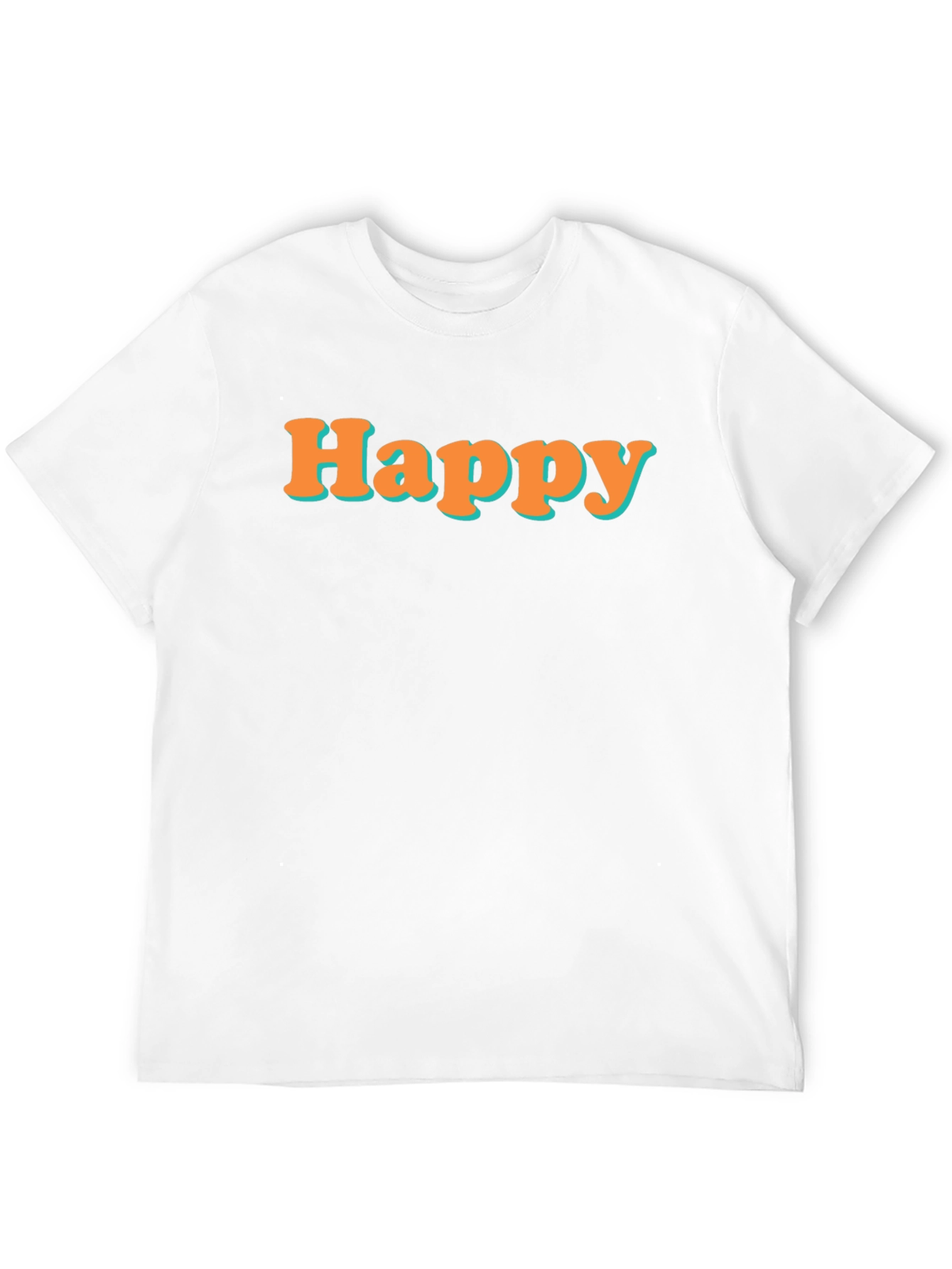 Happy Graphic Tee - Black Short Sleeve