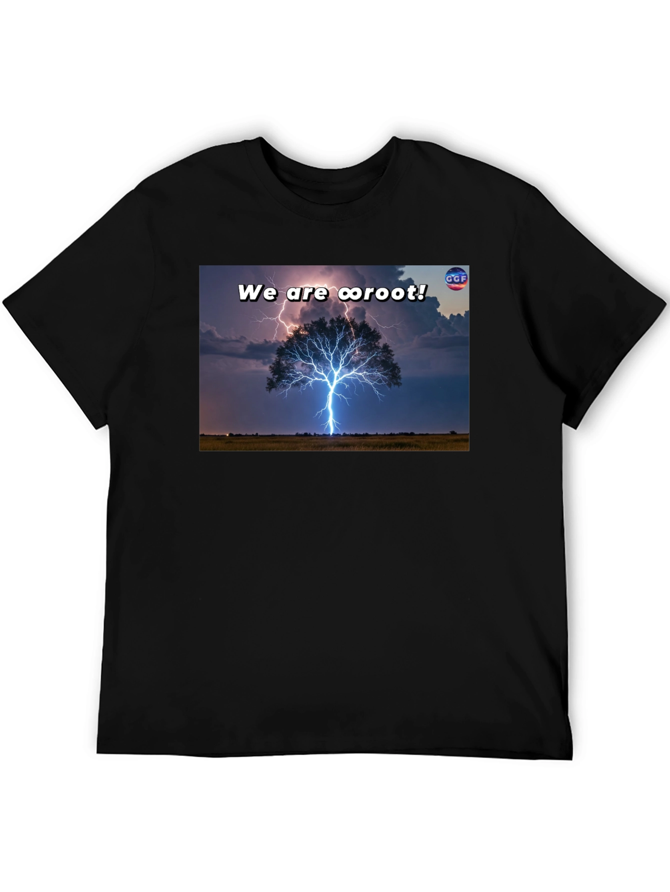 Electric Root T-Shirt: Tree Lightning Strike Design