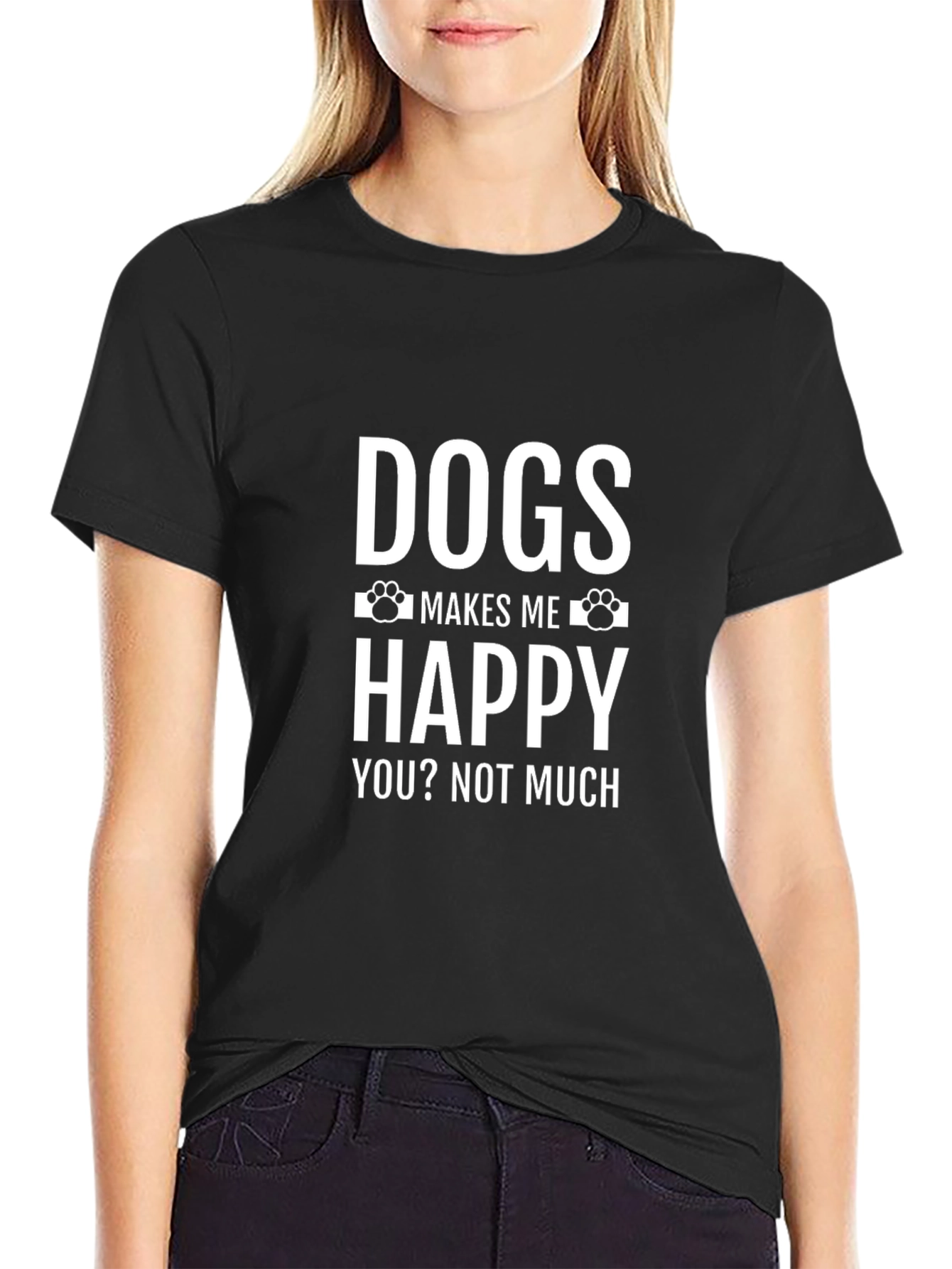 Dogs Make Me Happy T-Shirt - Unisex Graphic Tee