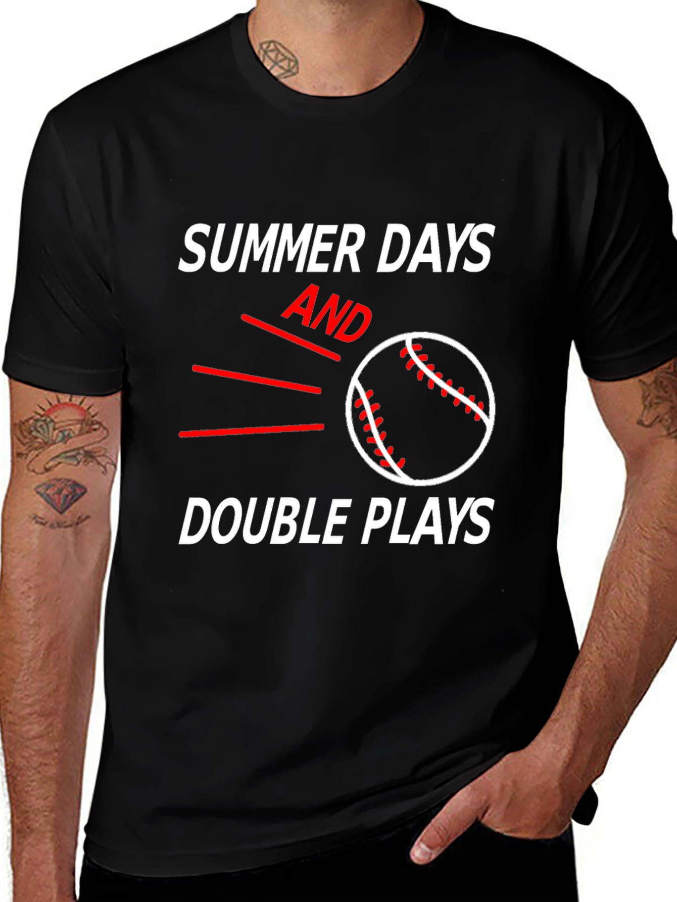 Summer Days and Double Plays Baseball T-Shirt