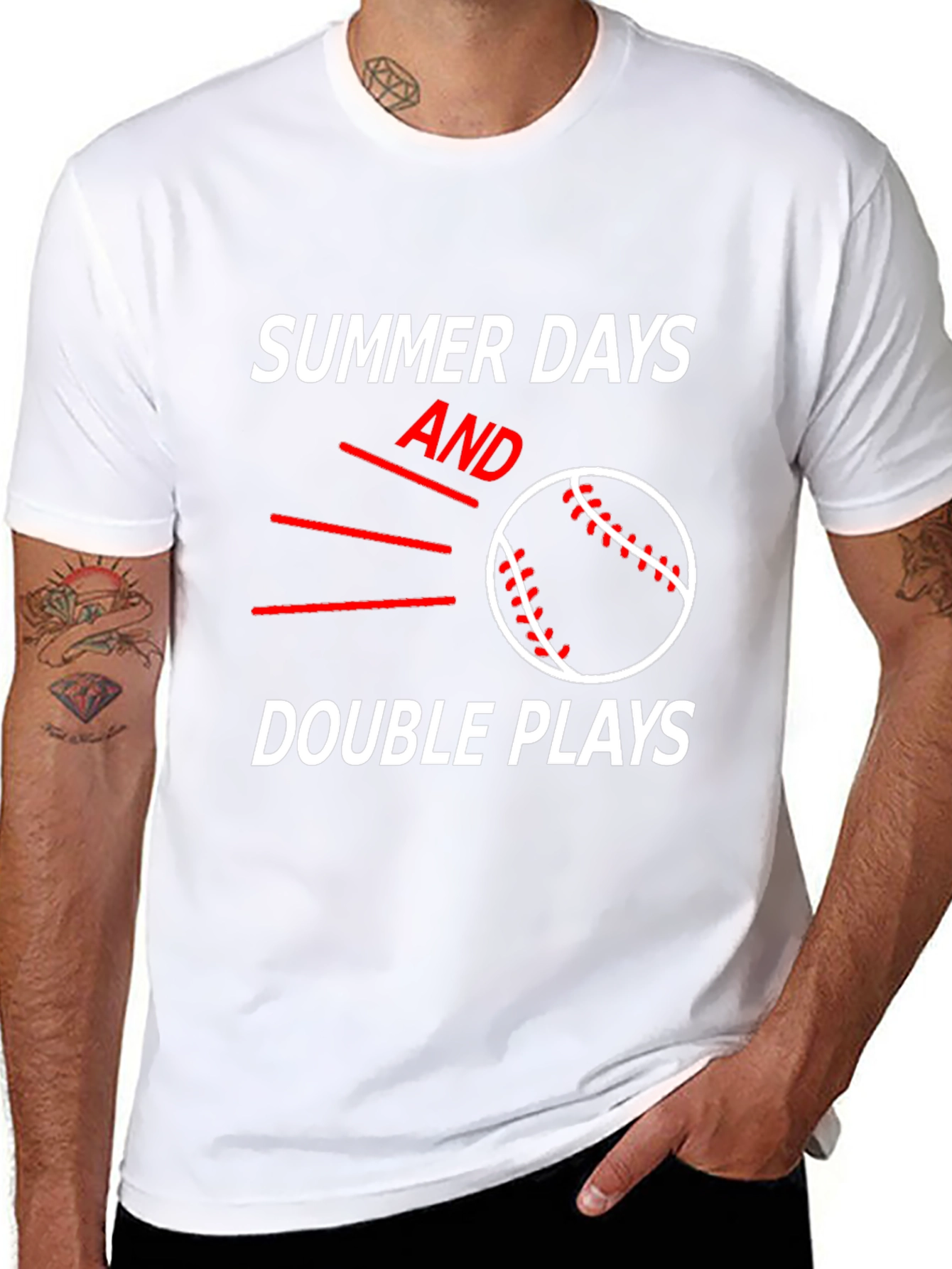 Summer Days and Double Plays Baseball T-Shirt