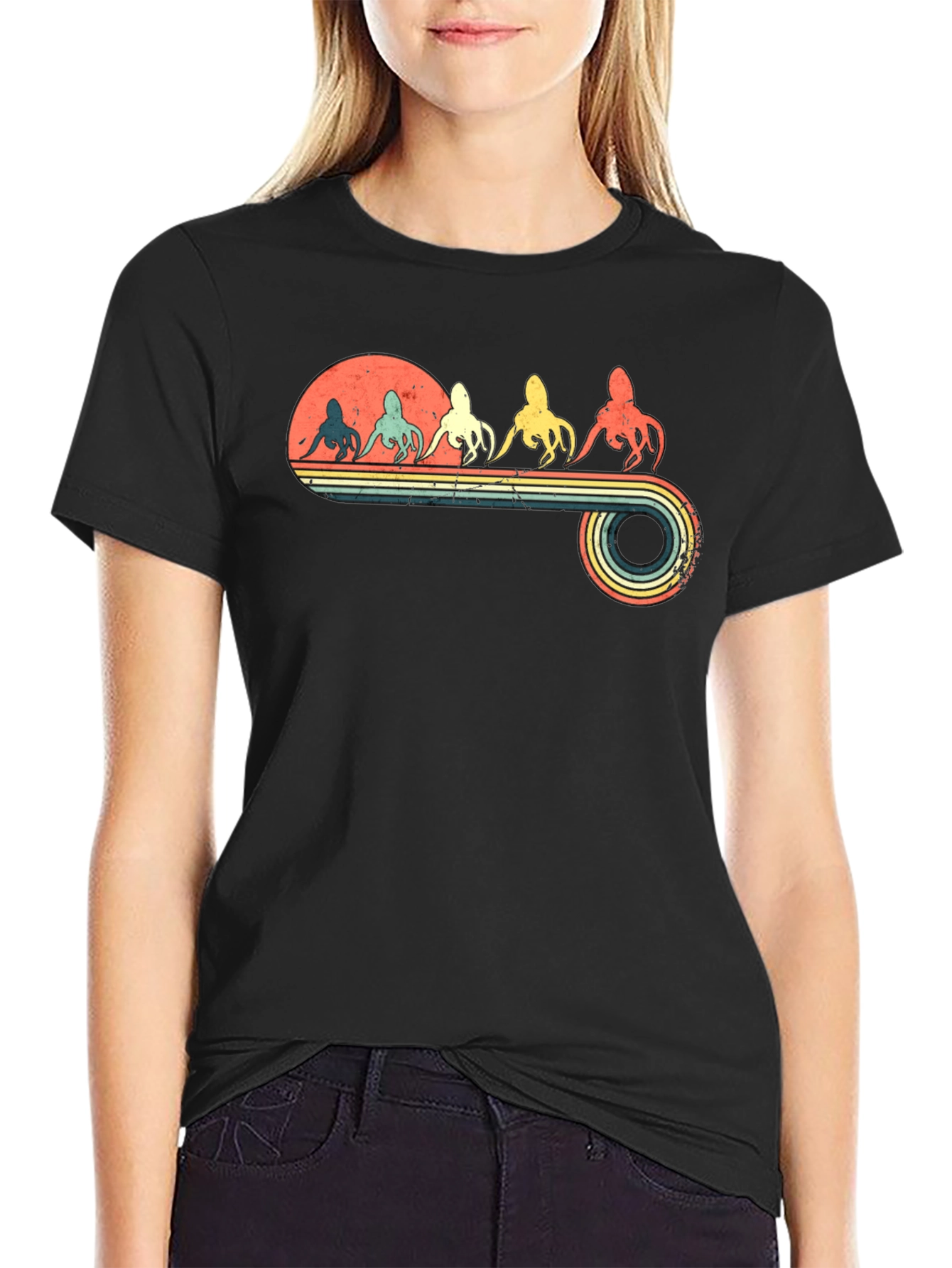 Retro Octopus Graphic T-Shirt