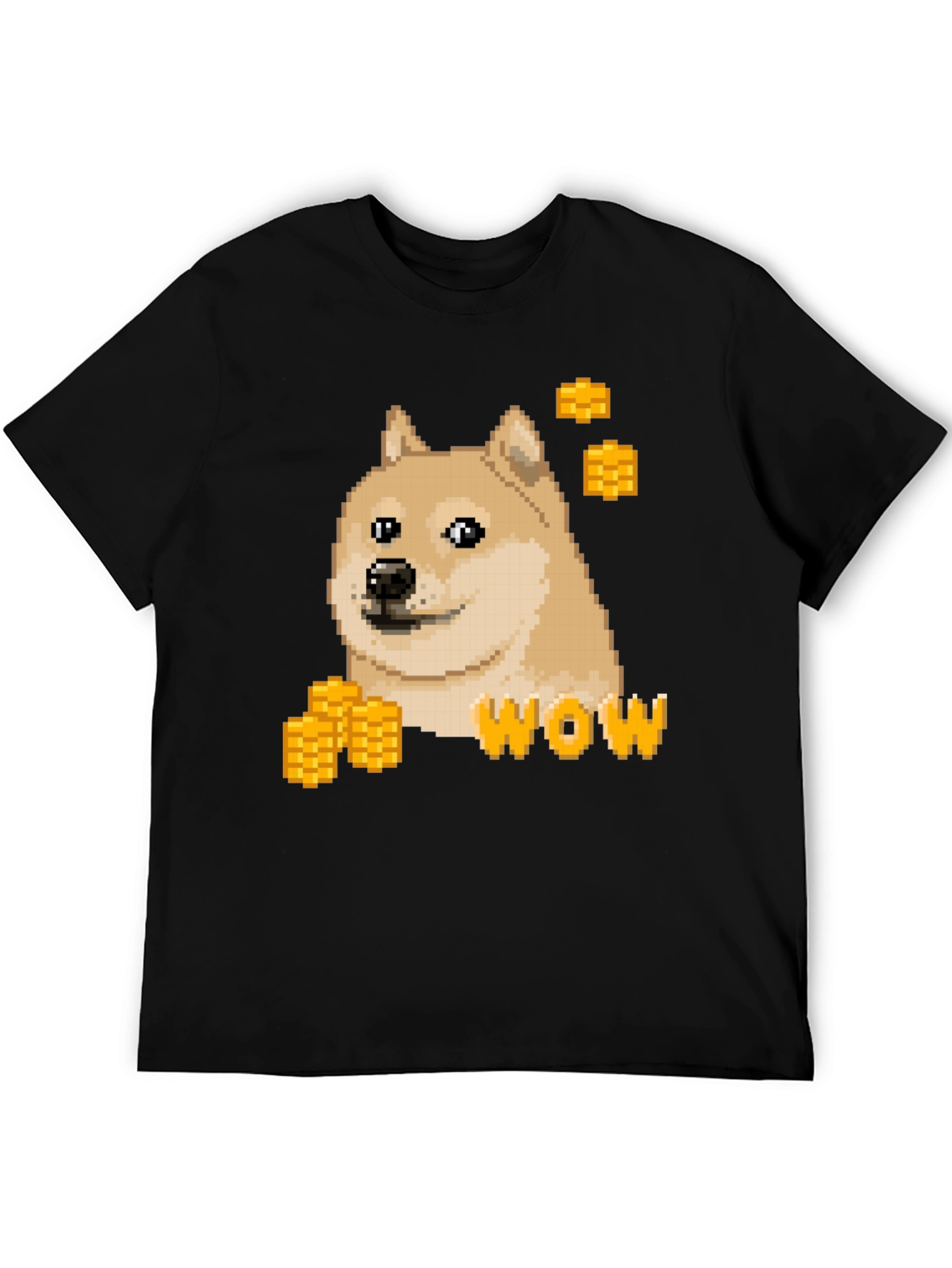 Pixel Doge WOW T-Shirt - Crypto Meme Tee