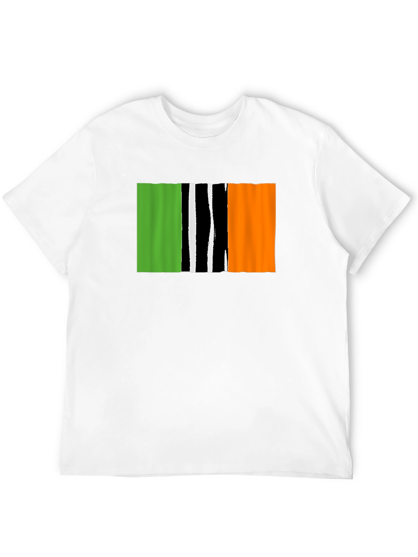 Irish Flag T-Shirt - Black Crew Neck Tee