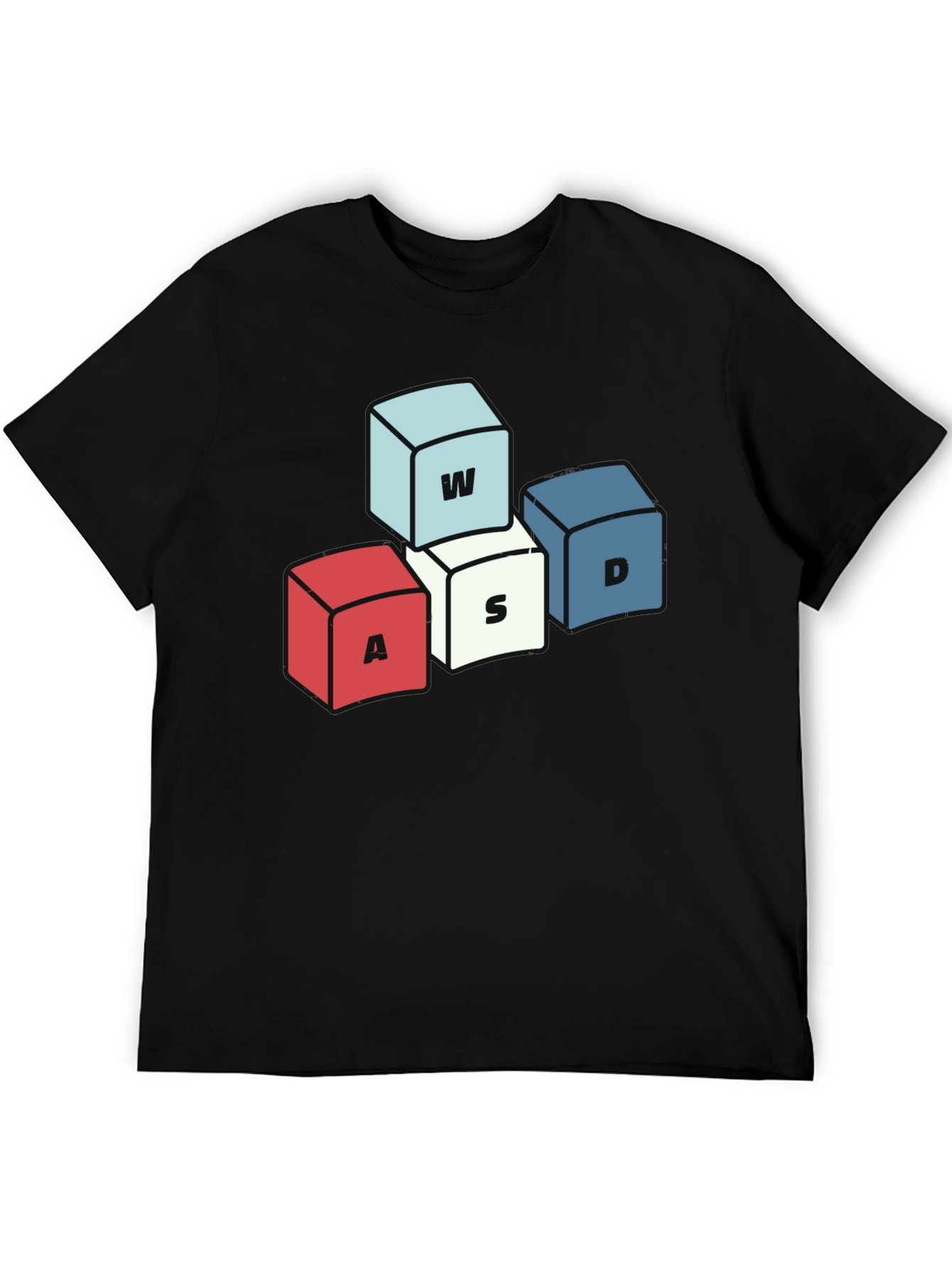 Gamer WASD Keys T-Shirt - Novelty Gaming Tee