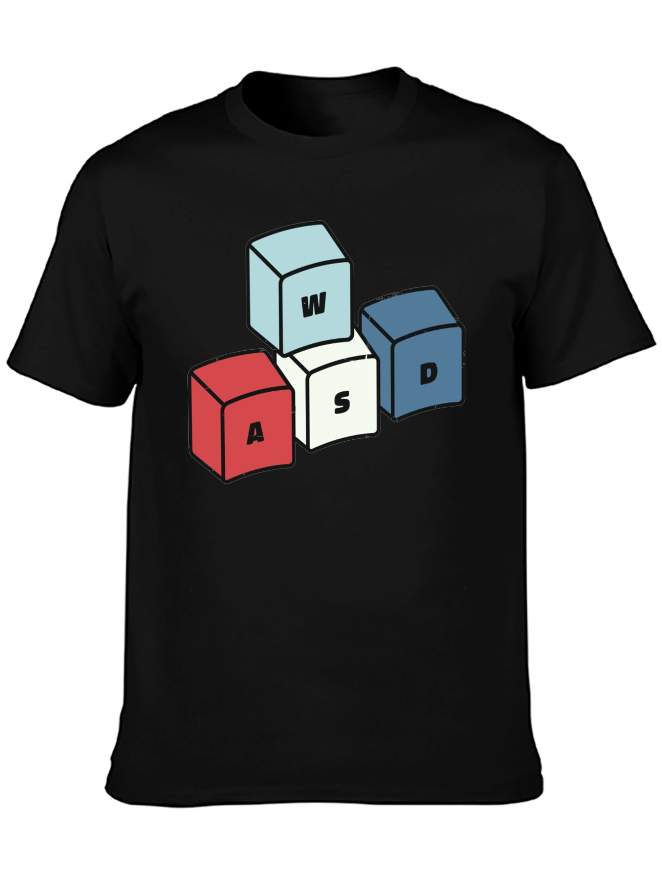 Gamer WASD Keys T-Shirt - Novelty Gaming Tee