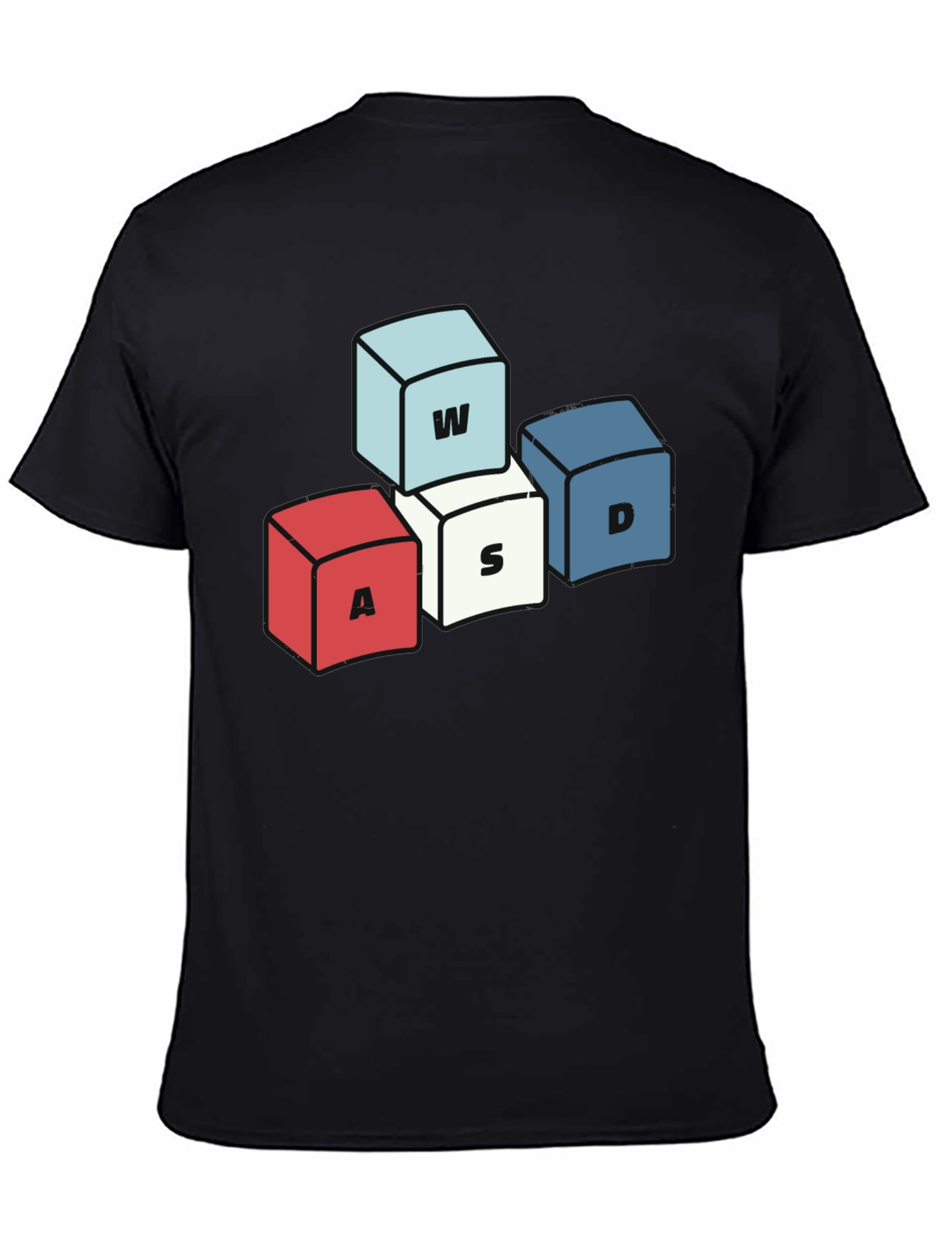 Gamer WASD Keys T-Shirt - Novelty Gaming Tee