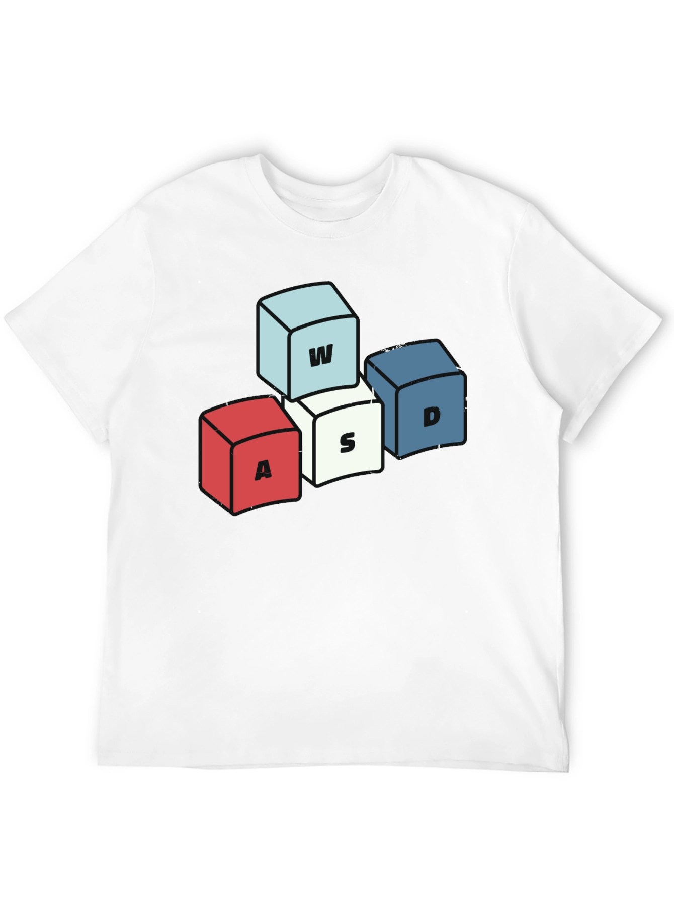 Gamer WASD Keys T-Shirt - Novelty Gaming Tee