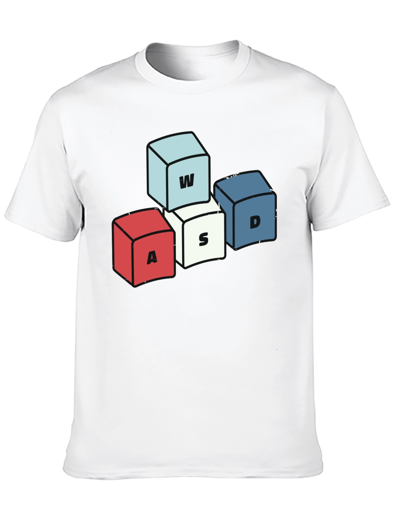 Gamer WASD Keys T-Shirt - Novelty Gaming Tee