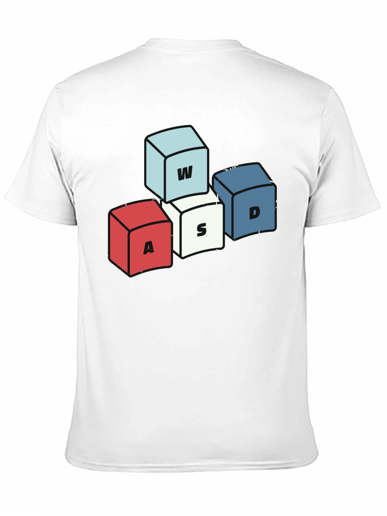 Gamer WASD Keys T-Shirt - Novelty Gaming Tee