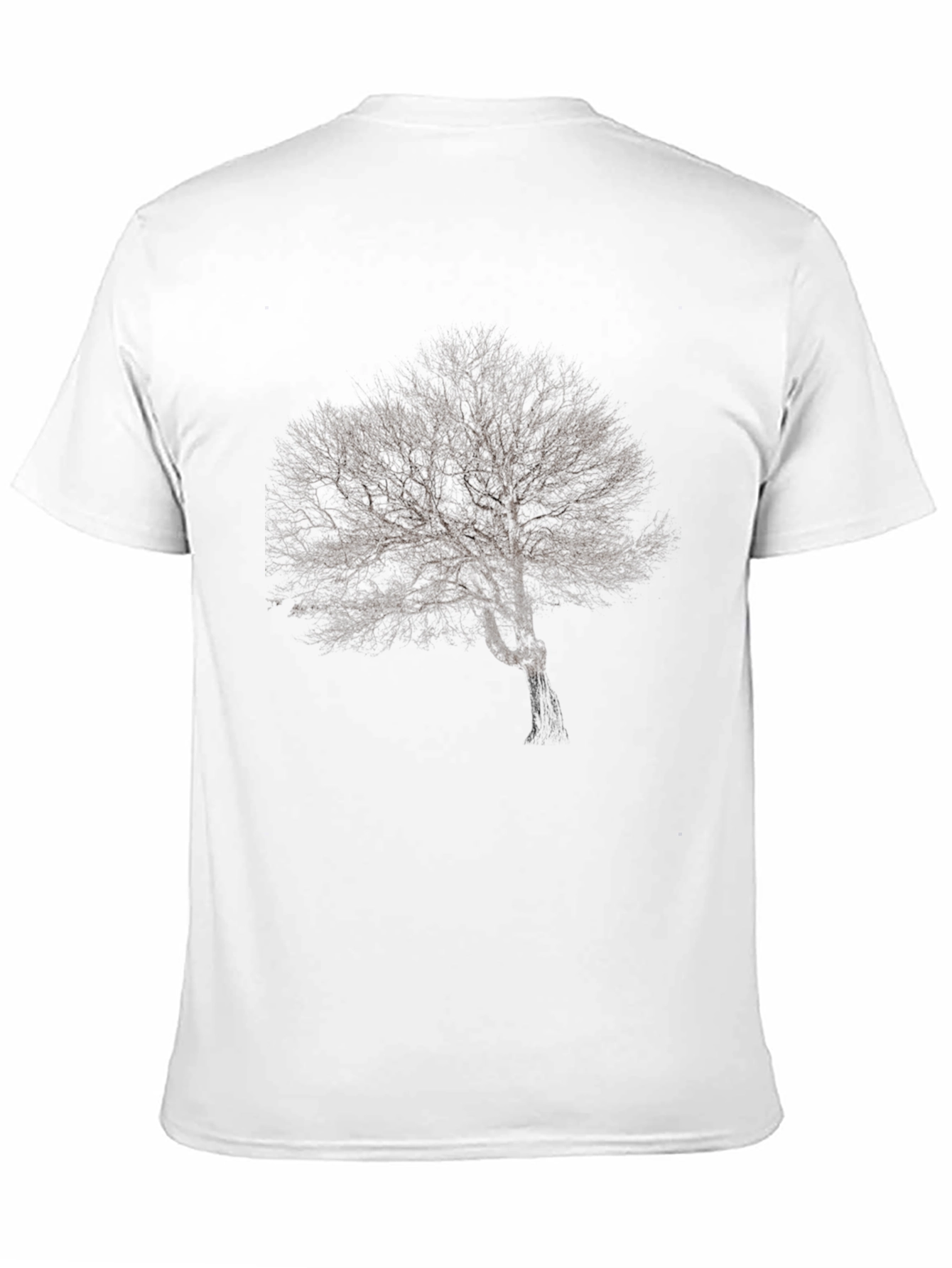 Monochrome Tree Graphic Tee - Modern Style