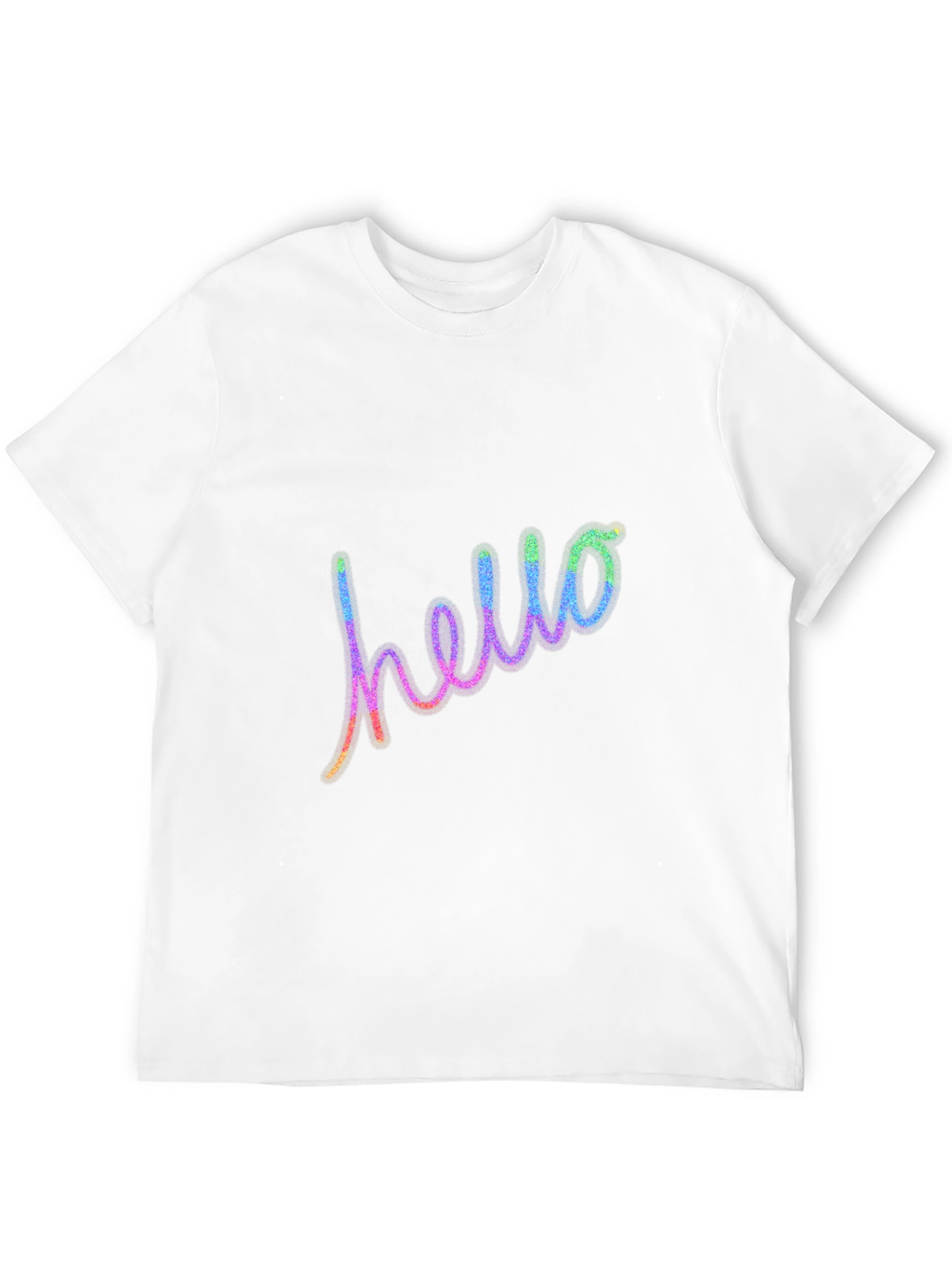 Hello Graphic Tee - Casual Cotton Blend T-Shirt