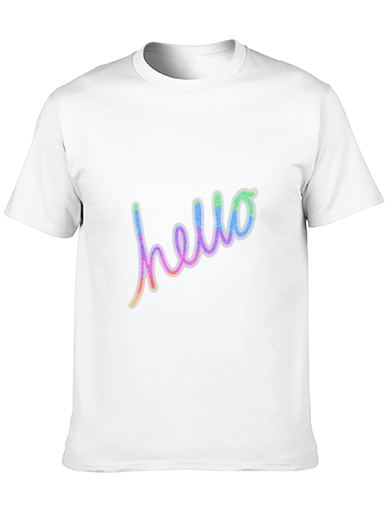 Hello Graphic Tee - Casual Cotton Blend T-Shirt