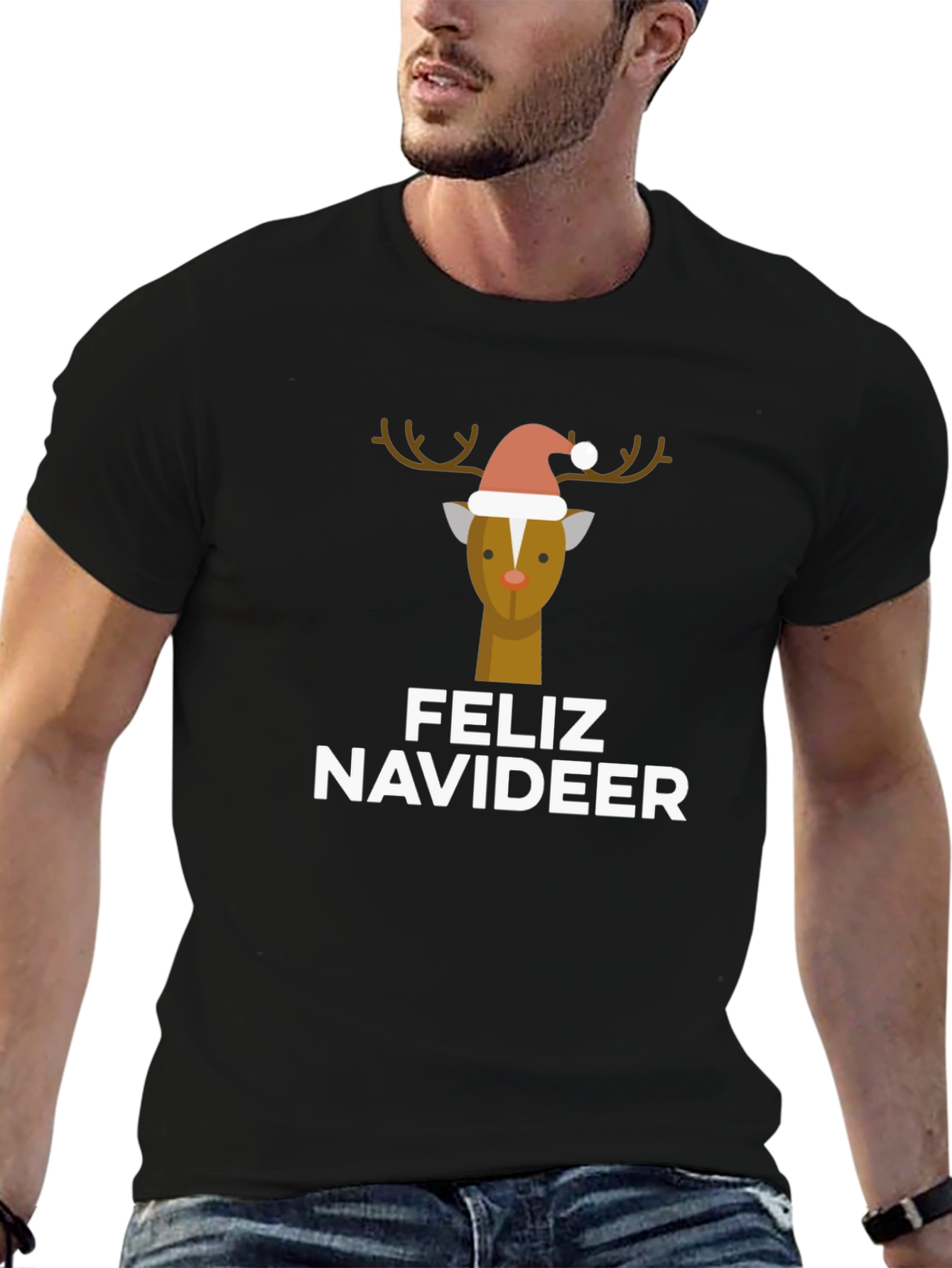 Feliz Navideer Holiday T-Shirt