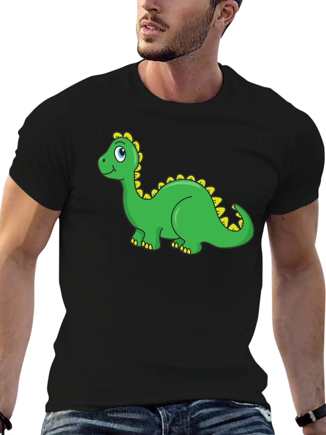 Dino Graphic Tee - Black Casual Shirt