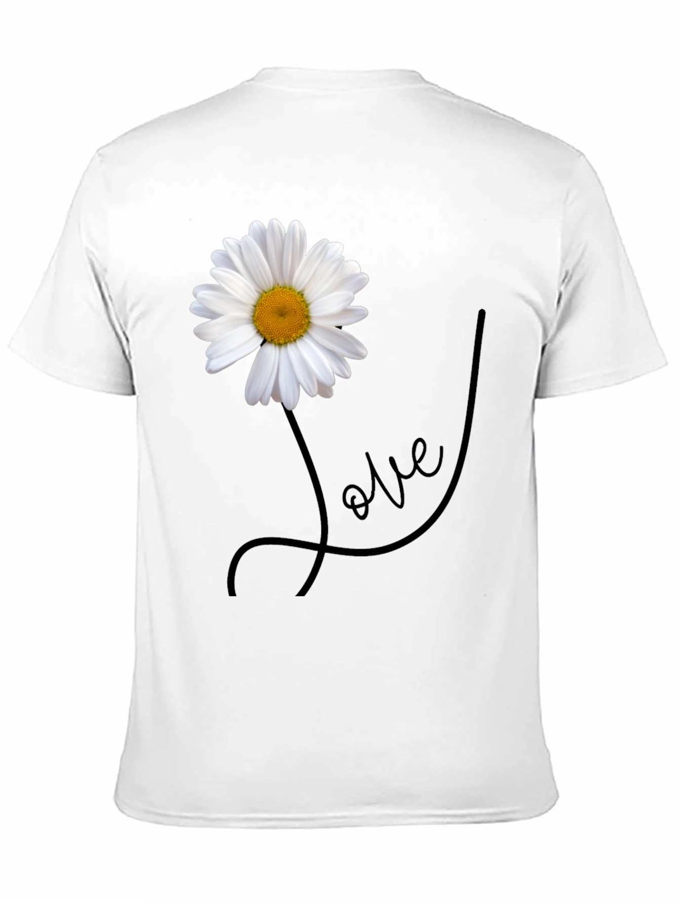 Daisy Love Graphic Tee - Stylish Mens Black T-Shirt