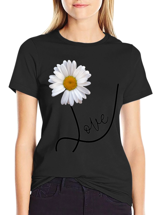 Daisy Love Graphic Tee - Stylish Mens Black T-Shirt