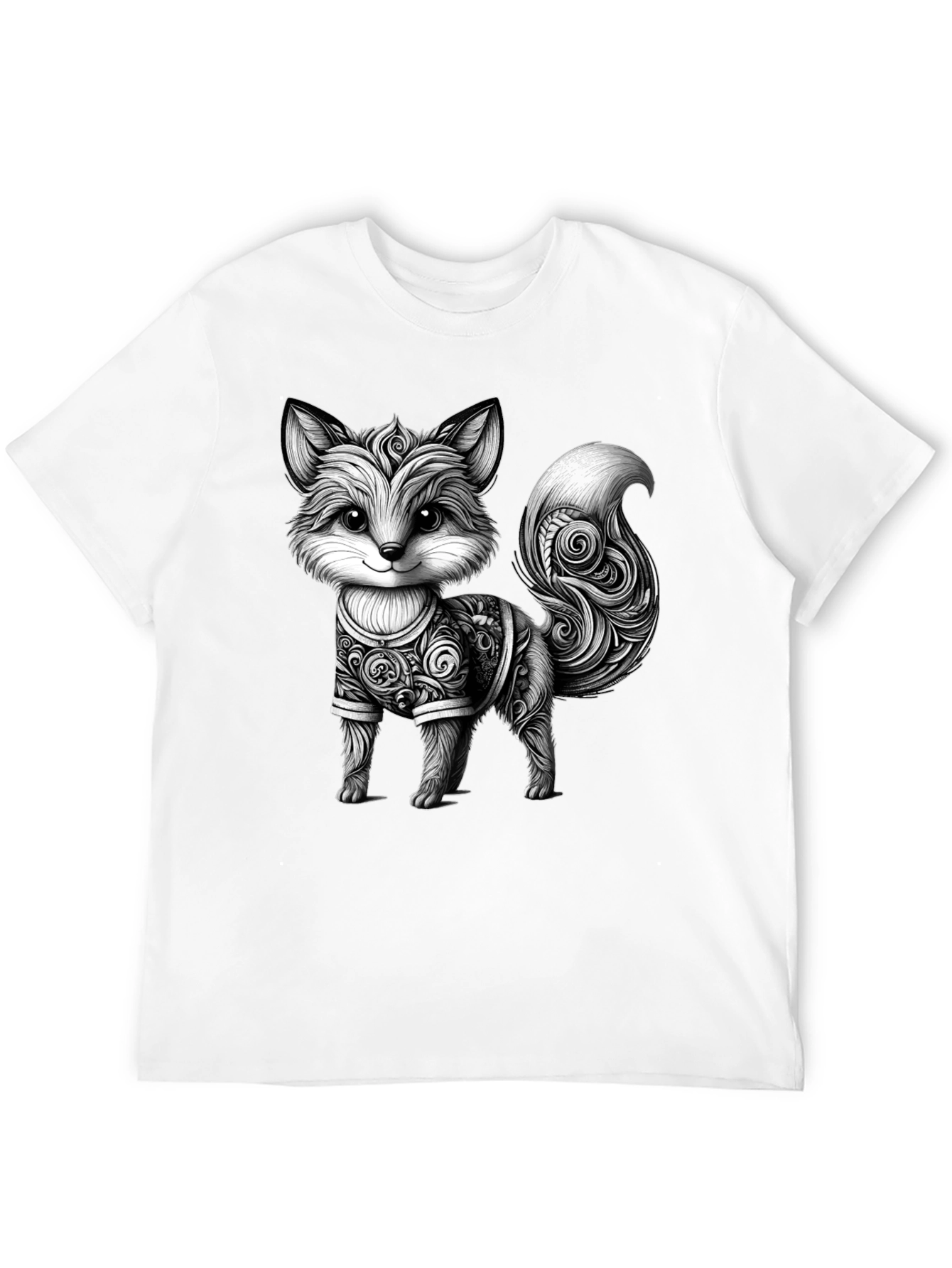 Cute Fox Graphic Tee - Stylish Black Shirt