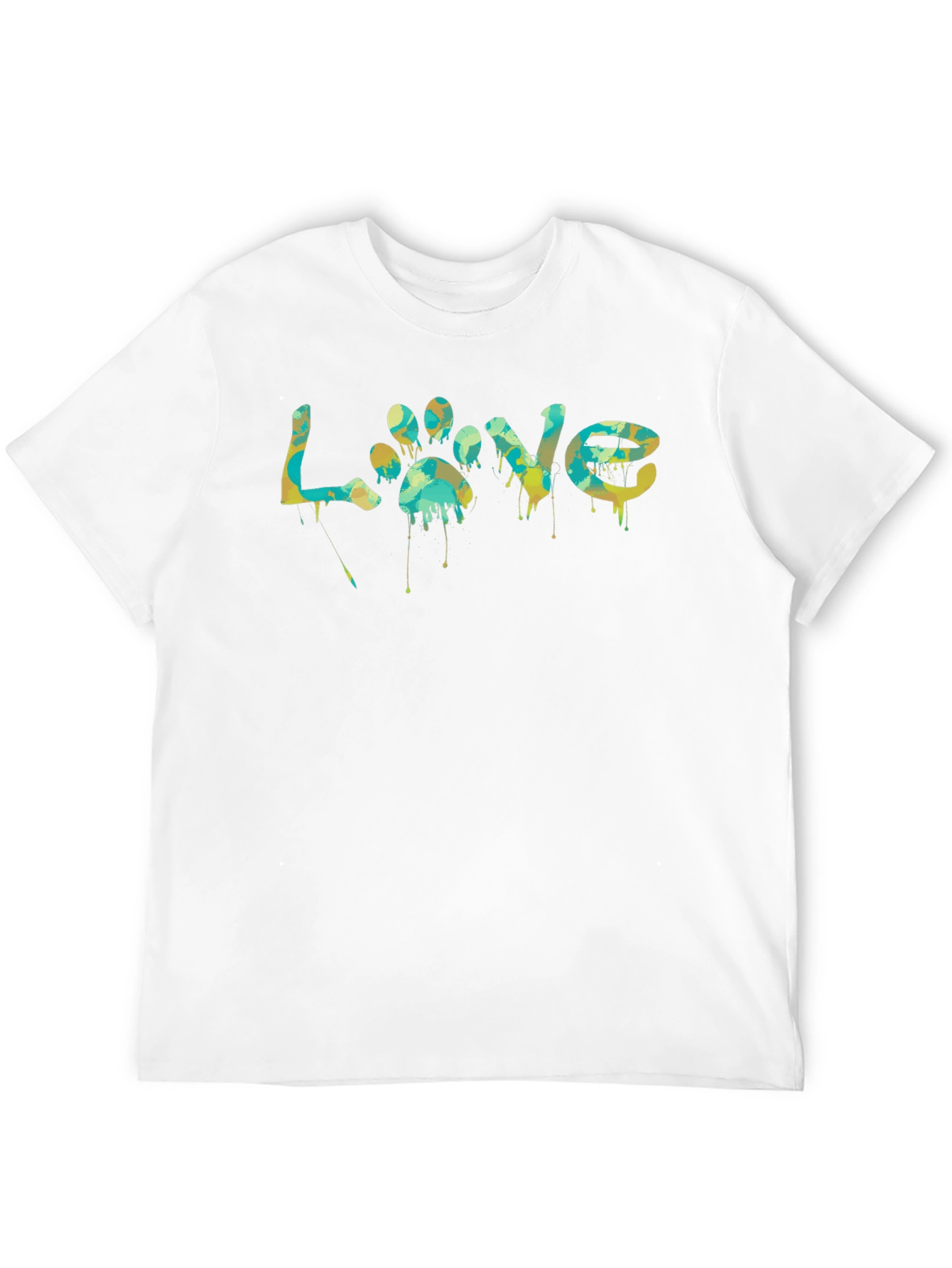 Love Paw Print Graphic T-Shirt - Unisex
