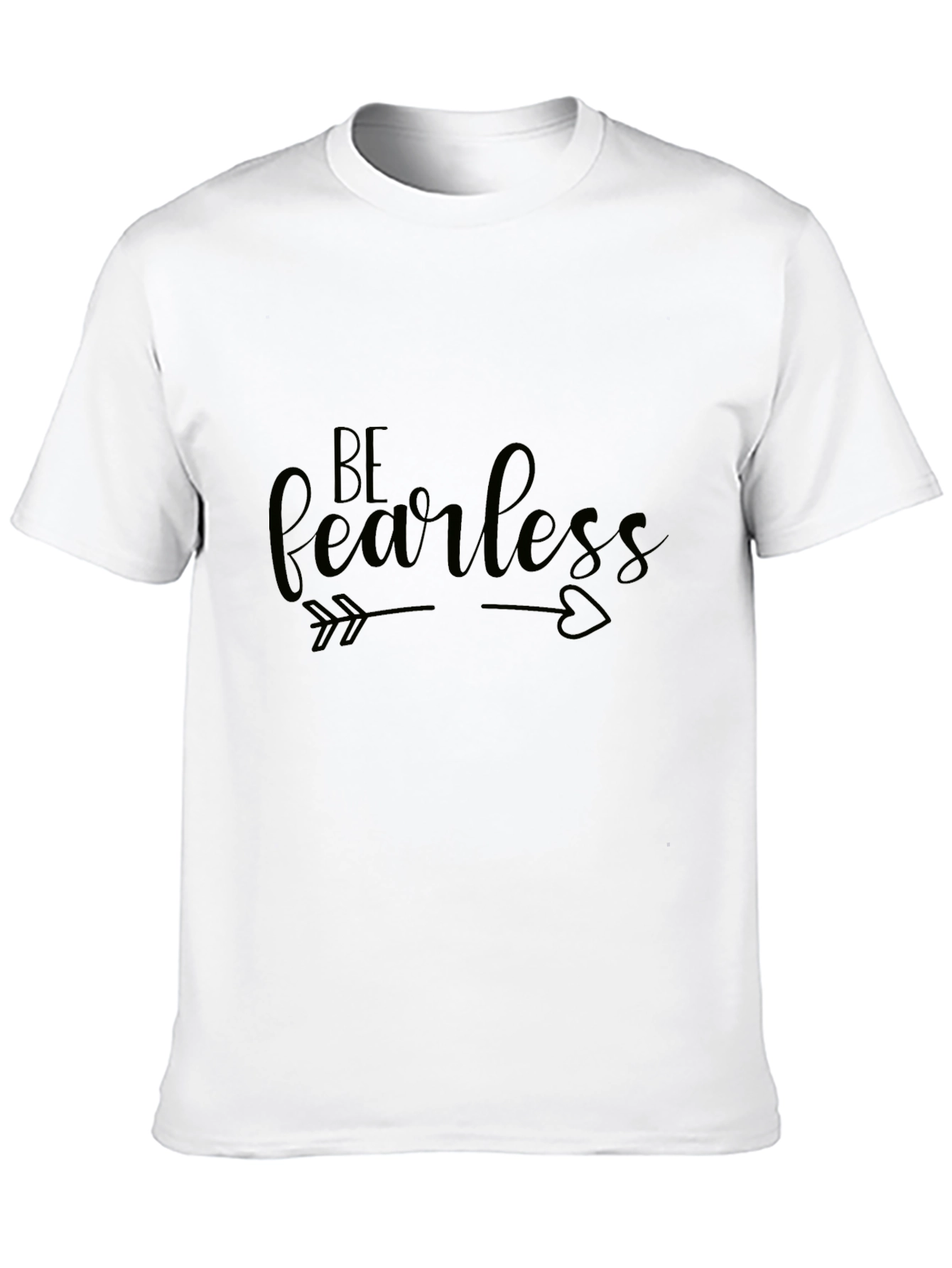 Be Fearless Black Graphic Tee Shirt