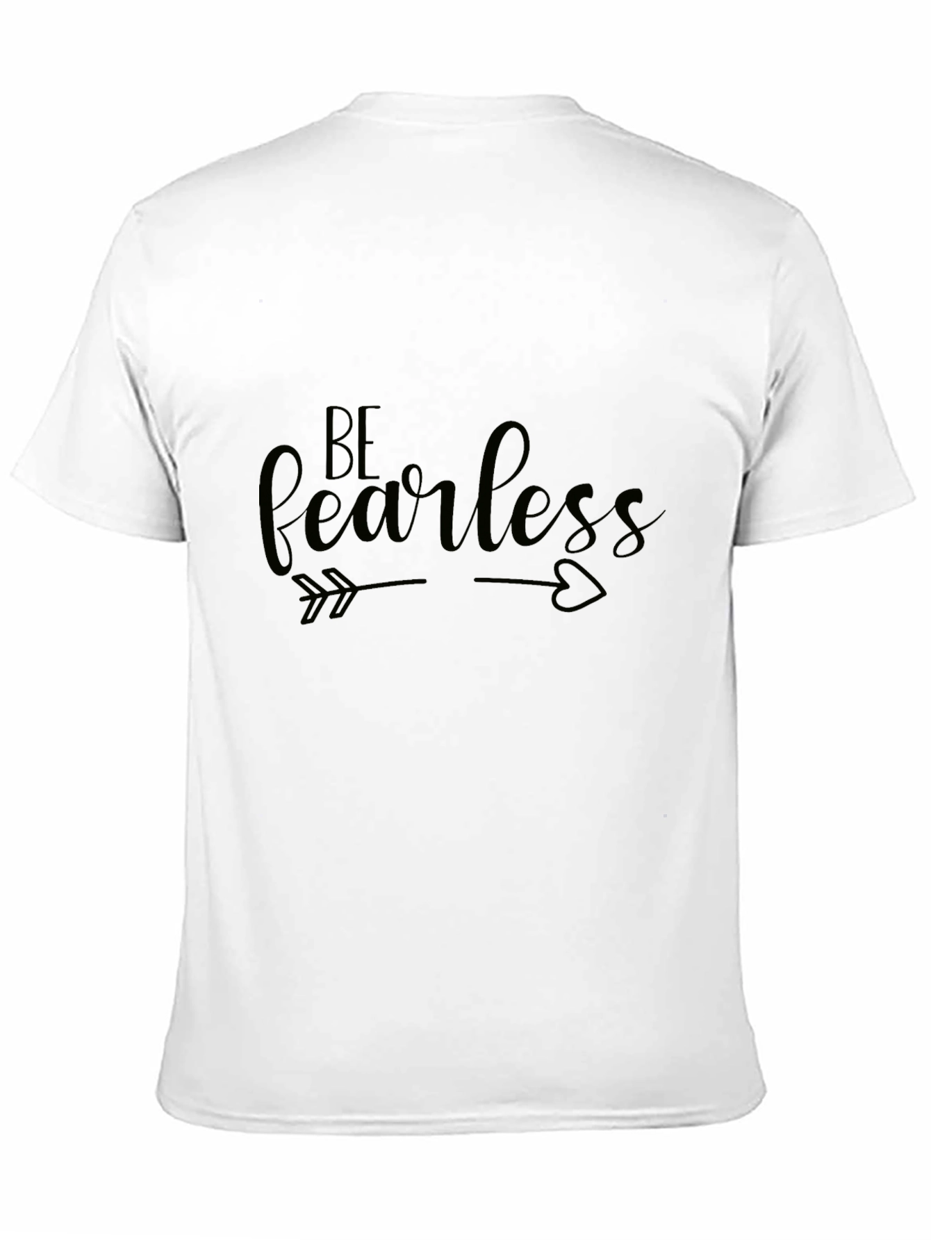 Be Fearless Black Graphic Tee Shirt
