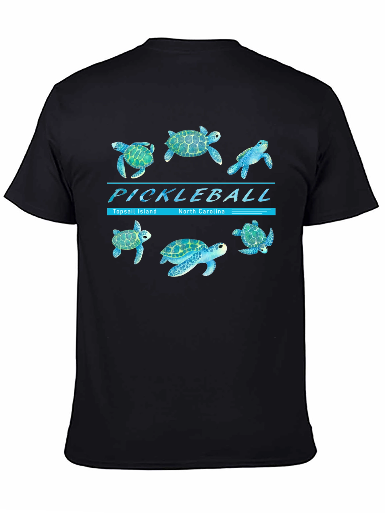 Pickleball Topsail Island Turtle Graphic Tee