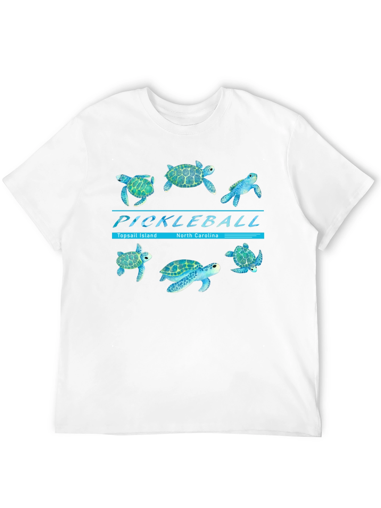 Pickleball Topsail Island Turtle Graphic Tee