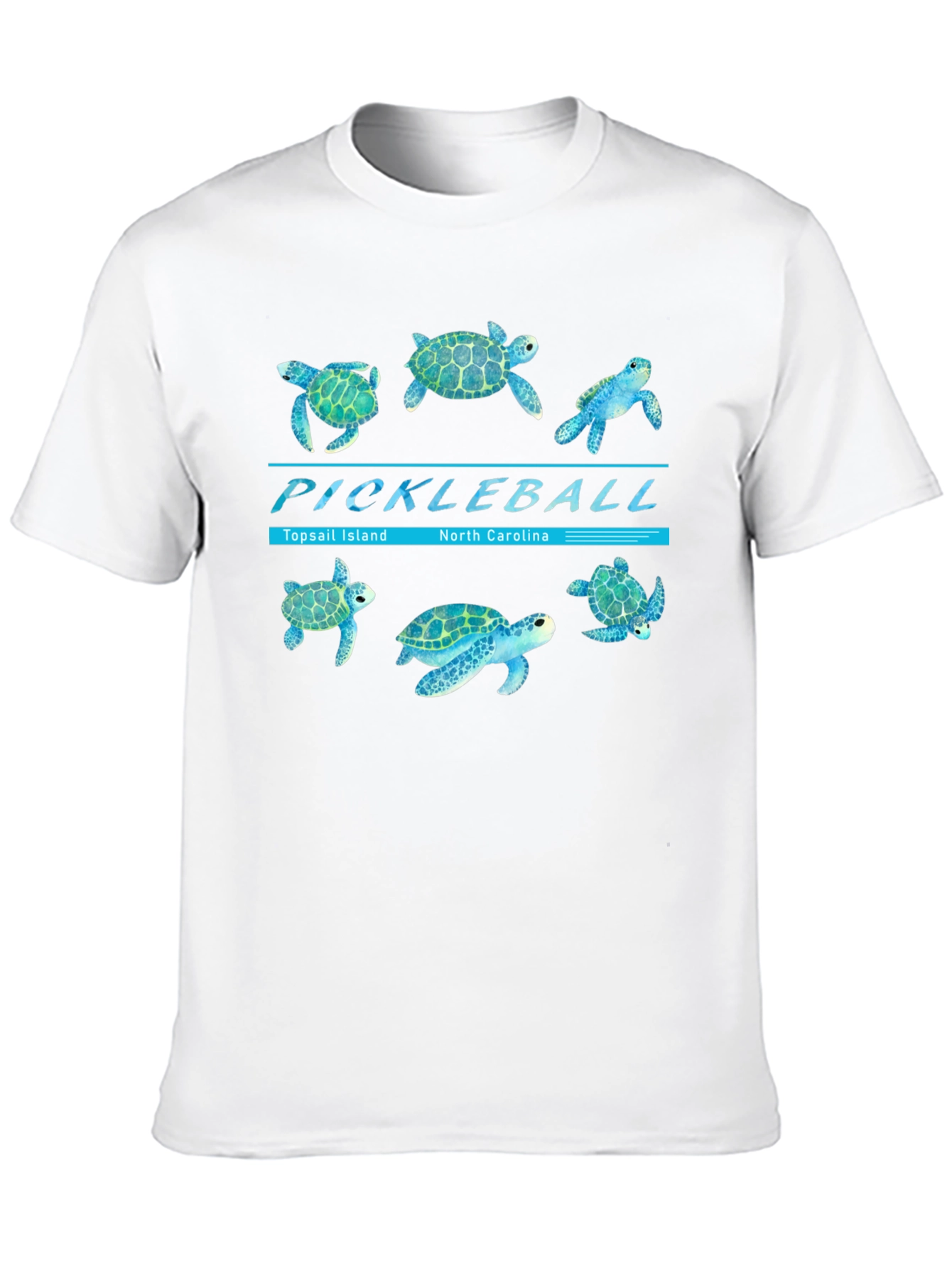 Pickleball Topsail Island Turtle Graphic Tee