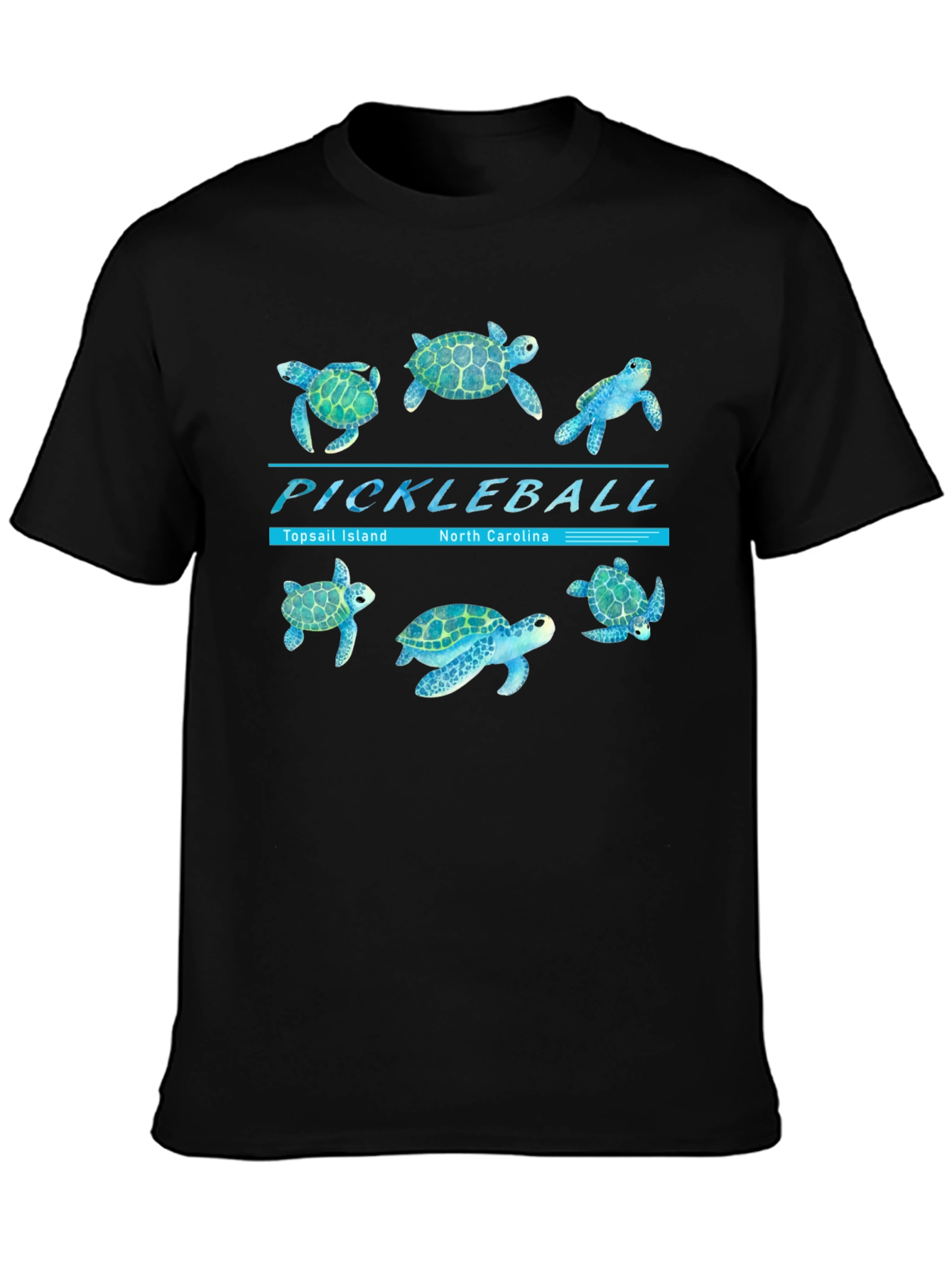 Pickleball Topsail Island Turtle Graphic Tee