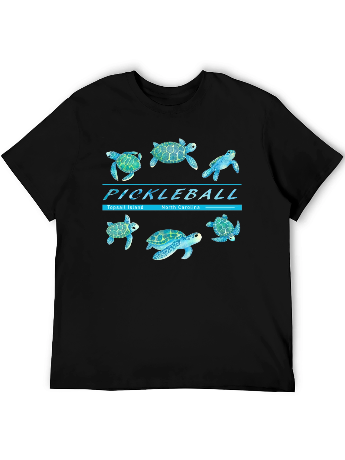 Pickleball Topsail Island Turtle Graphic Tee