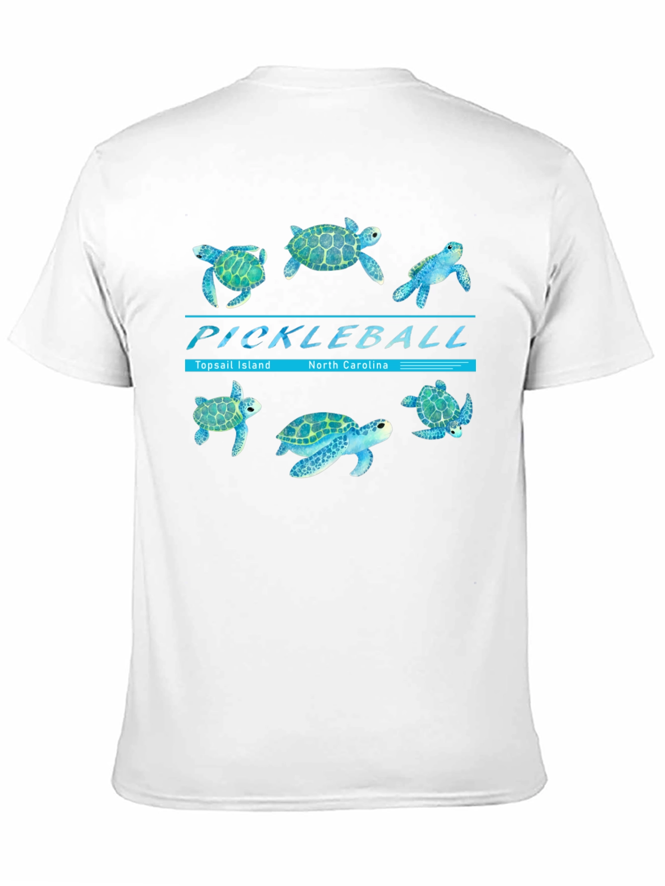 Pickleball Topsail Island Turtle Graphic Tee