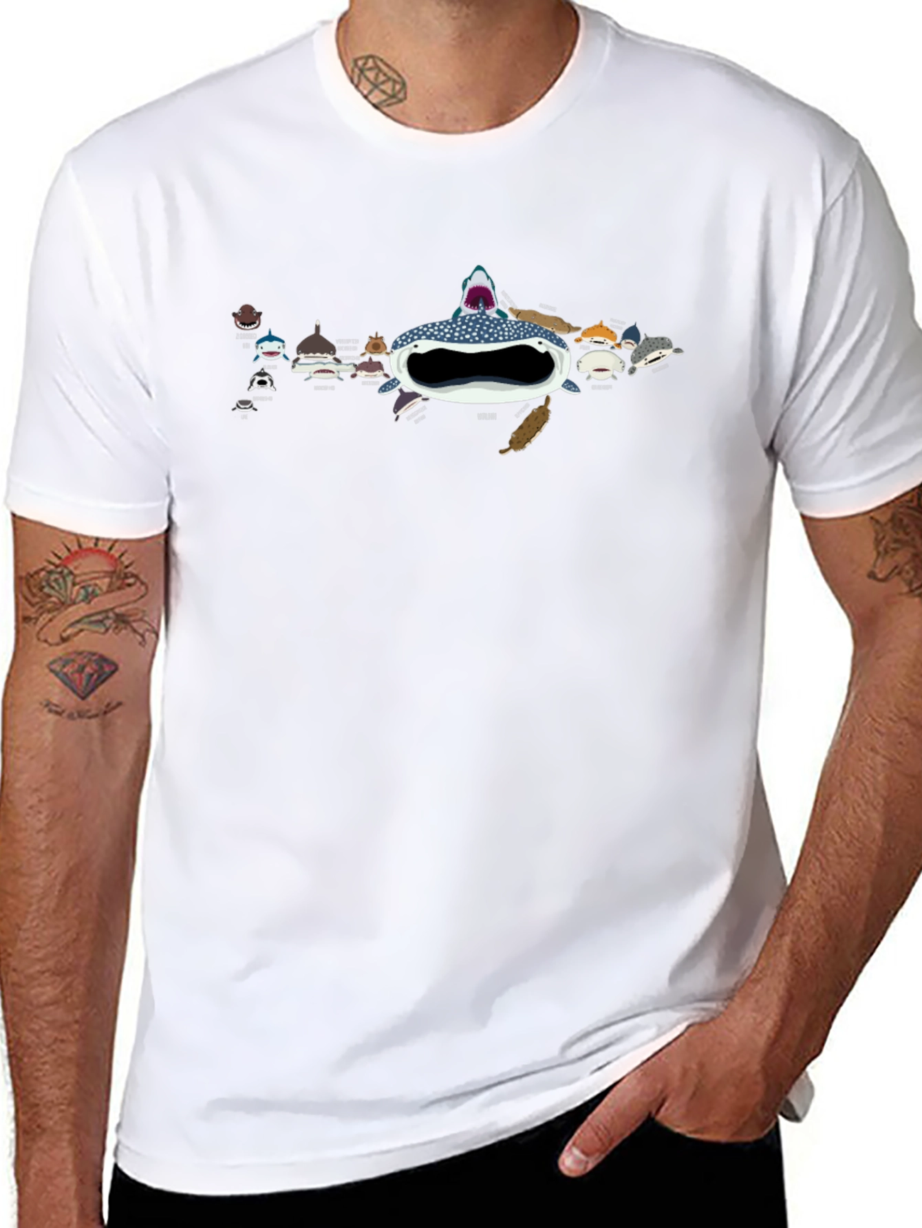 Black Whale Shark T-Shirt - Ocean Lovers Tee