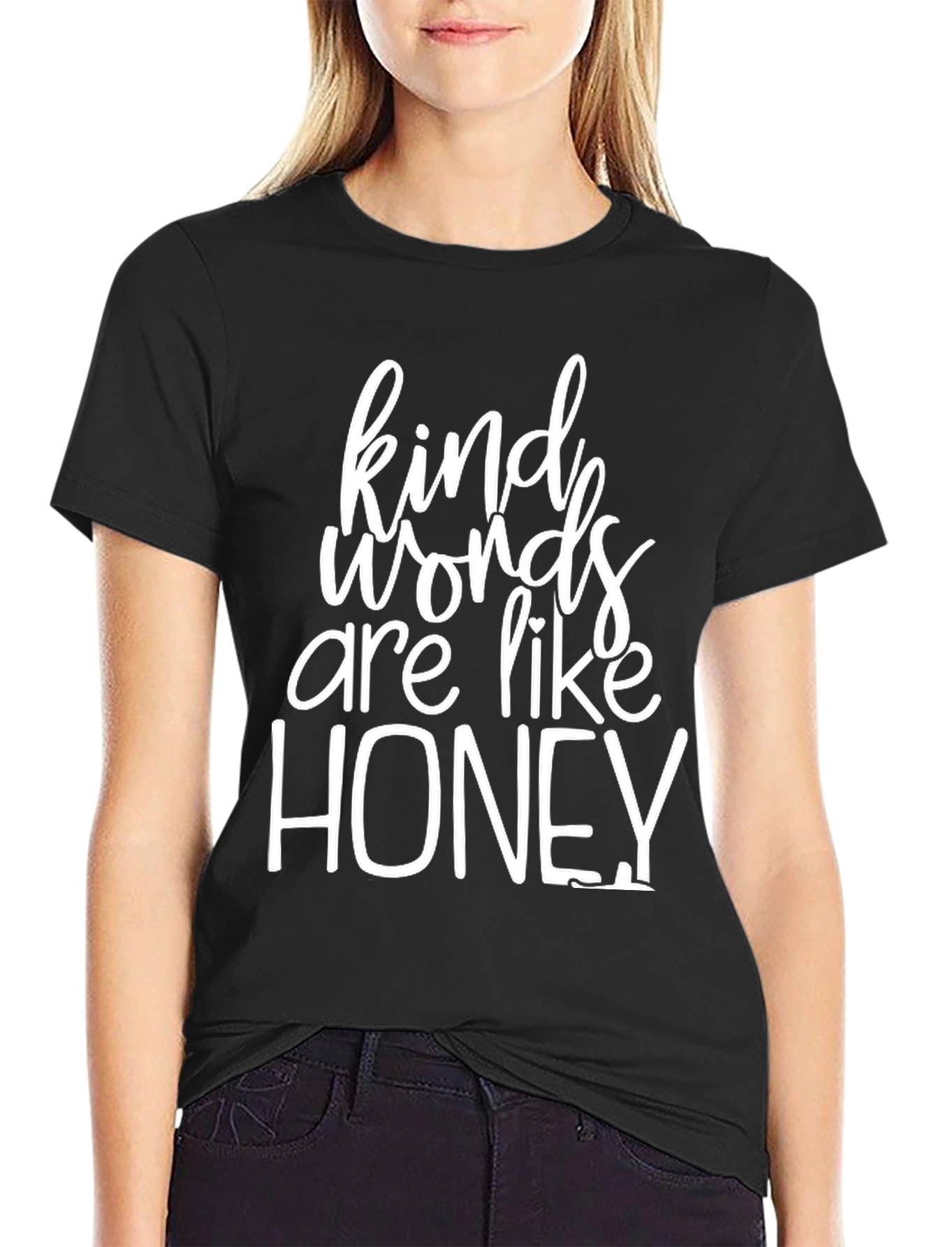 Kind Words Are Like Honey Black T-Shirt