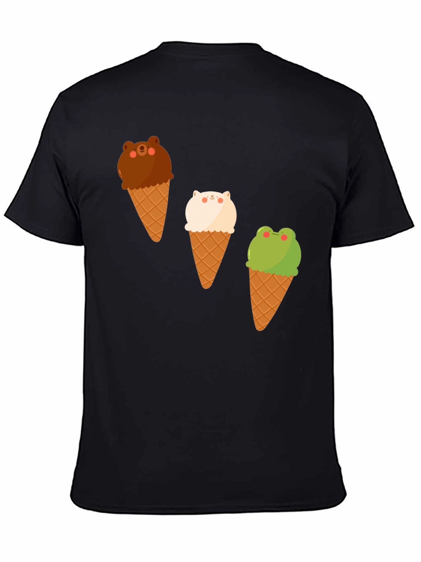 Cute Cartoon Animal Ice Cream T-Shirt