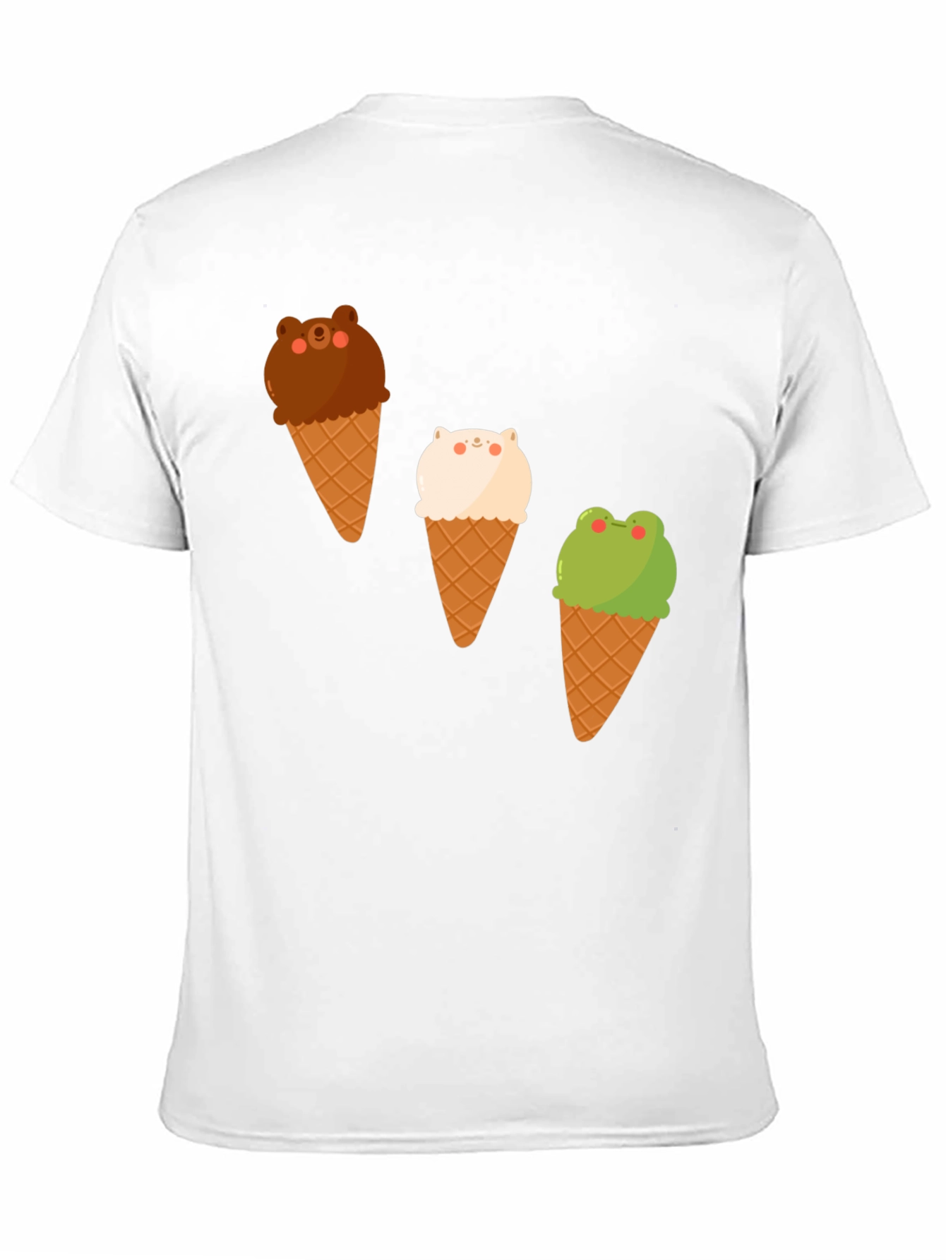 Cute Cartoon Animal Ice Cream T-Shirt
