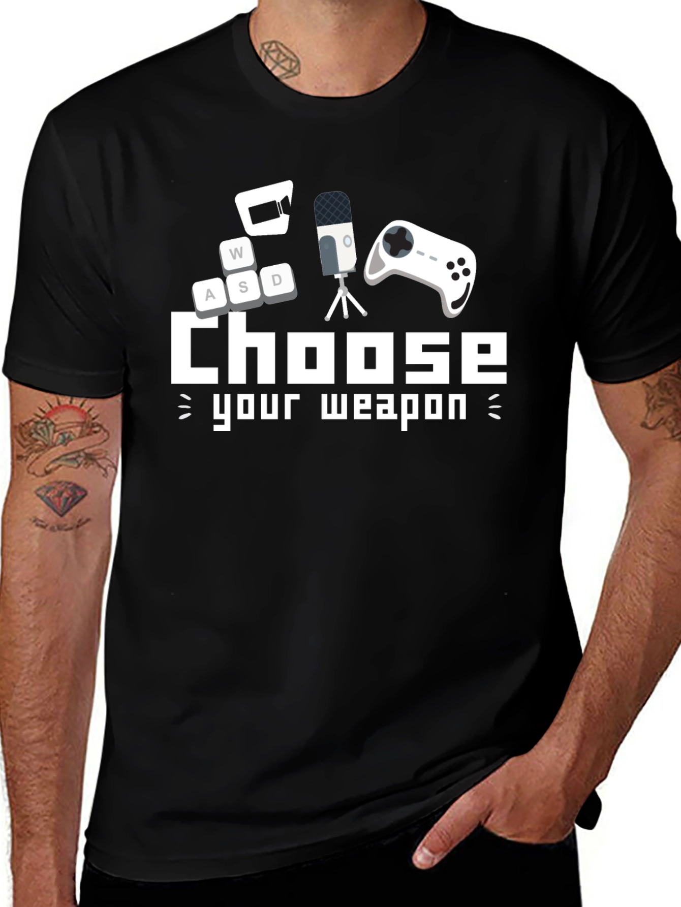 Choose Your Weapon Gamer T-Shirt - Black