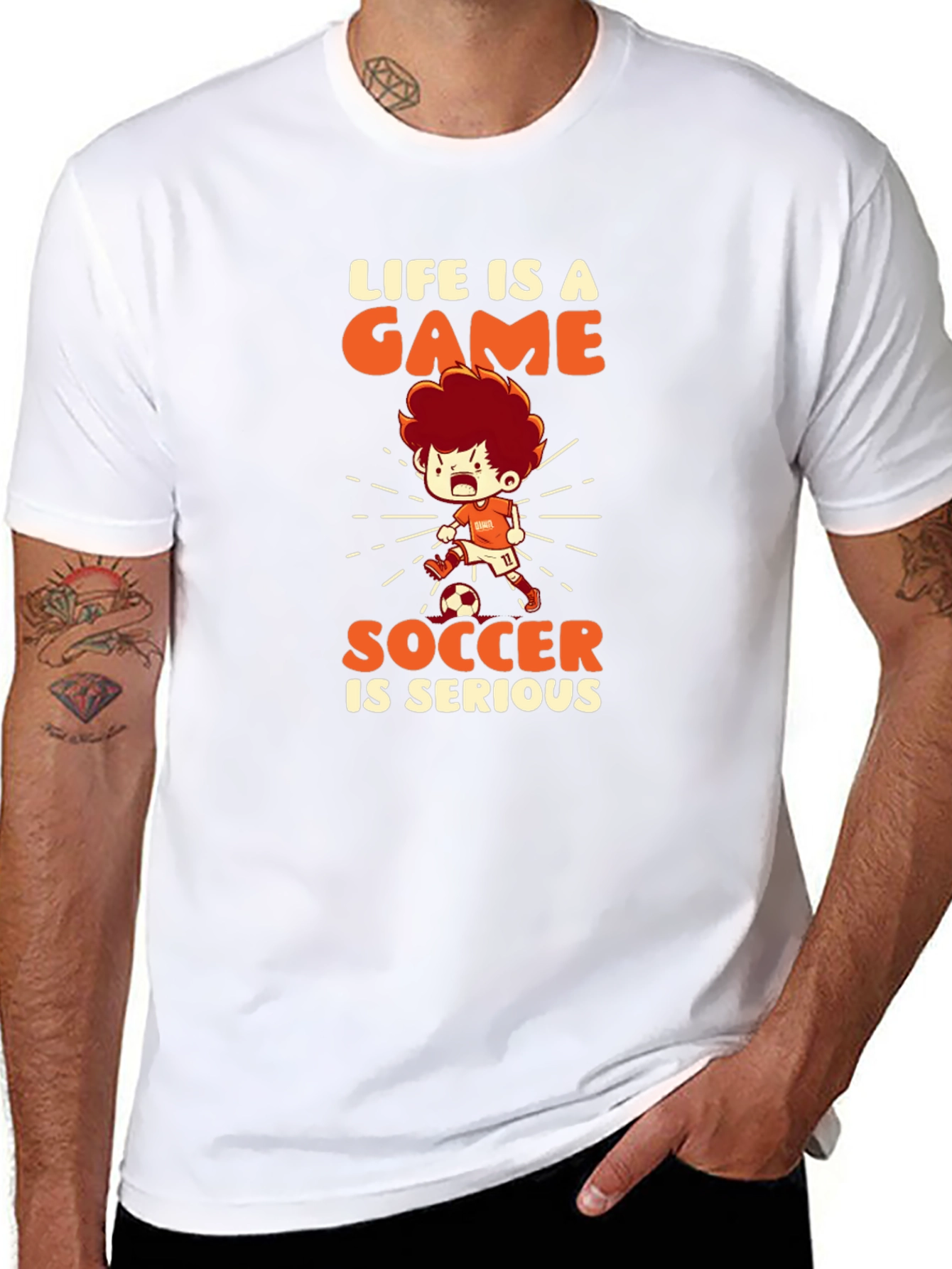 Life is a Game Soccer is Serious T-Shirt