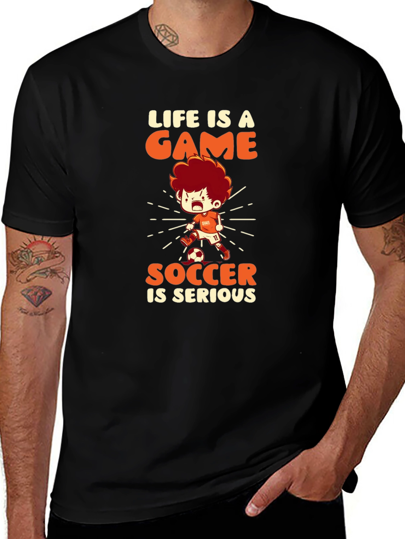 Life is a Game Soccer is Serious T-Shirt
