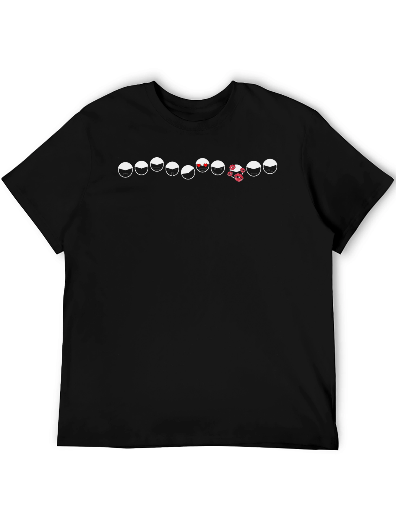 Unique Skull Moon Phases Black T-Shirt