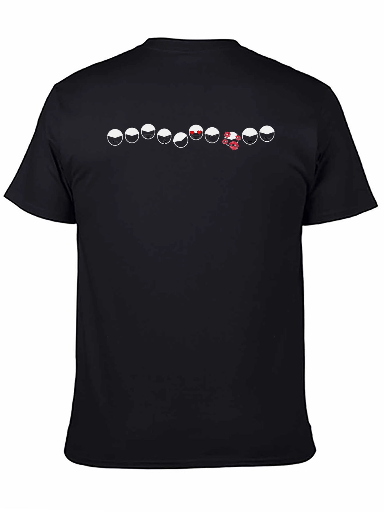 Unique Skull Moon Phases Black T-Shirt