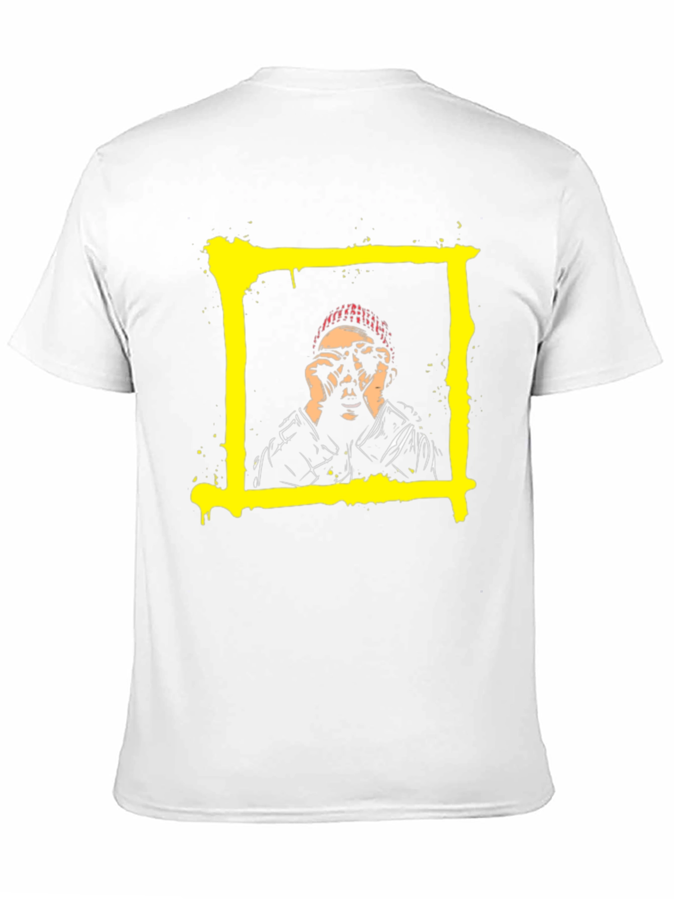 Edgy Graphic Tee - Yellow Square Design