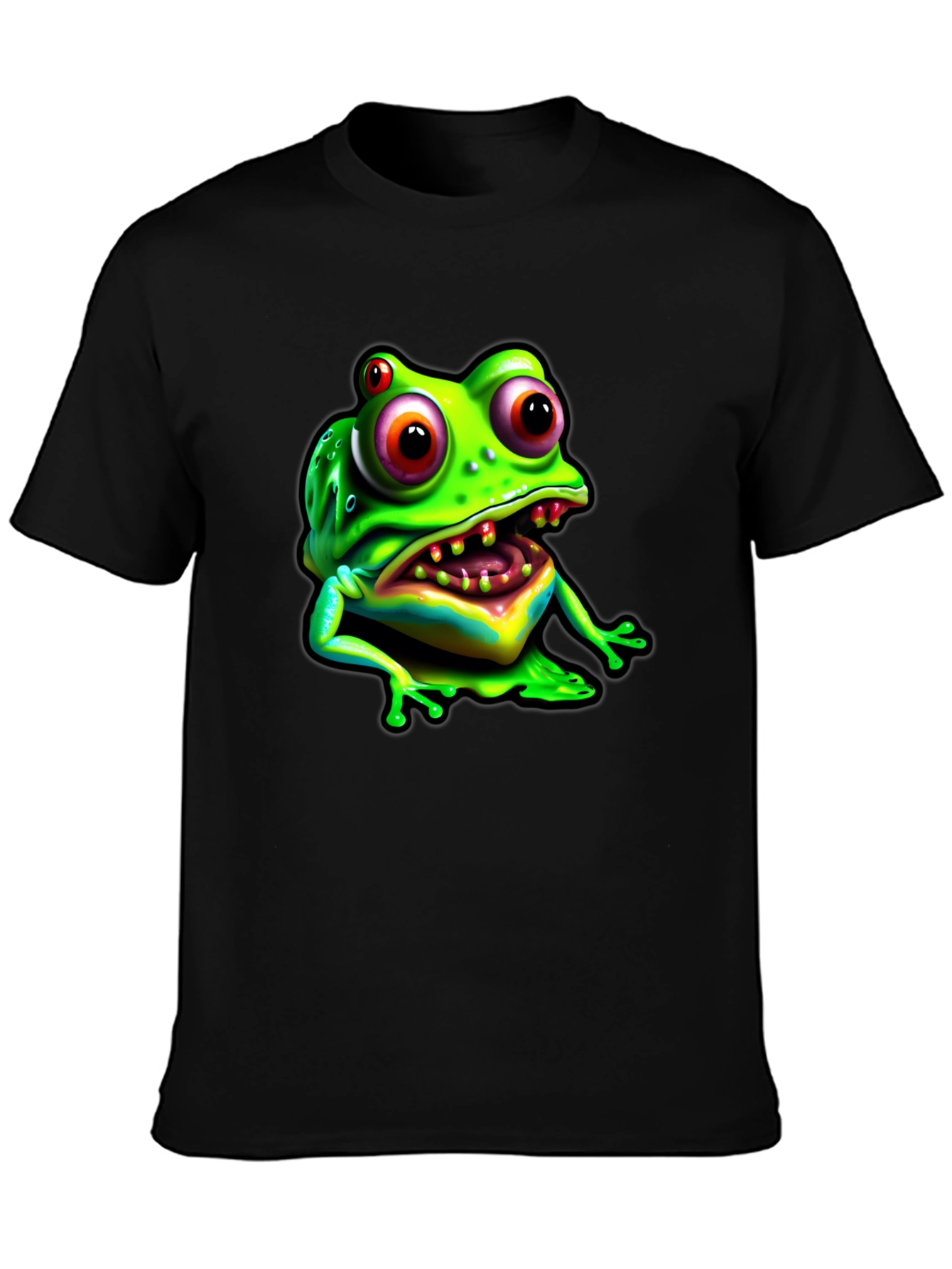 Frog Graphic Tee - Black Cotton Comfort