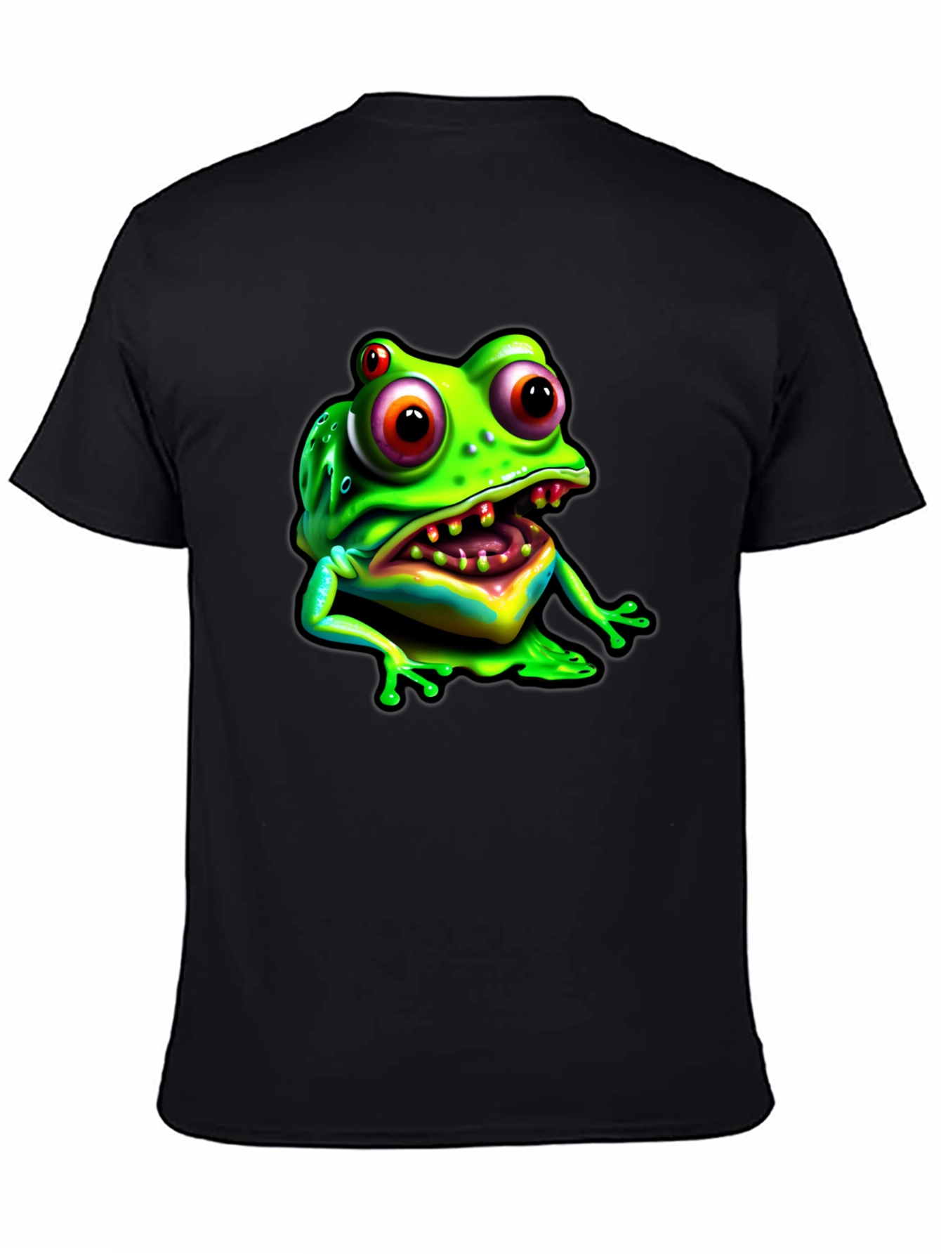 Frog Graphic Tee - Black Cotton Comfort