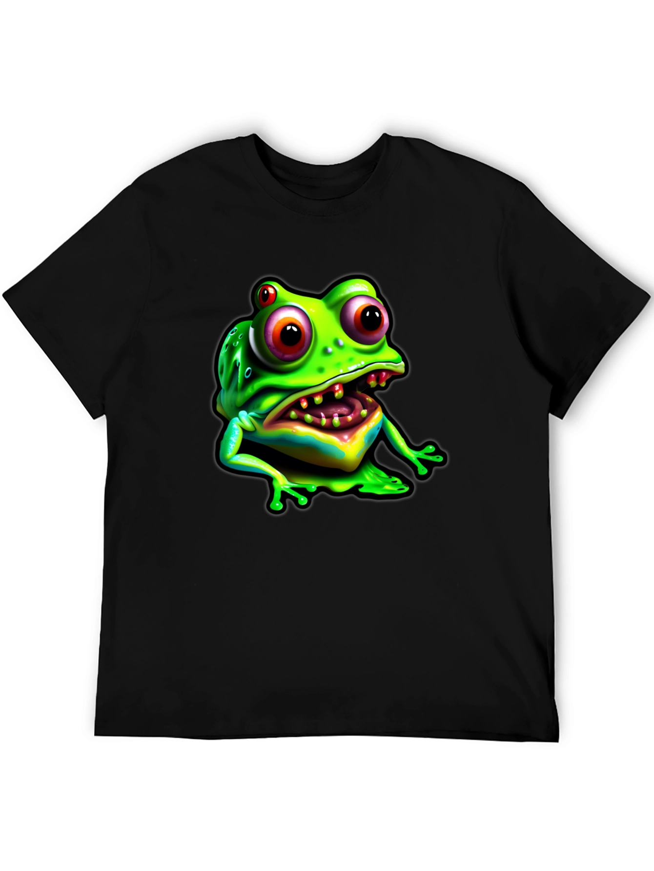 Frog Graphic Tee - Black Cotton Comfort