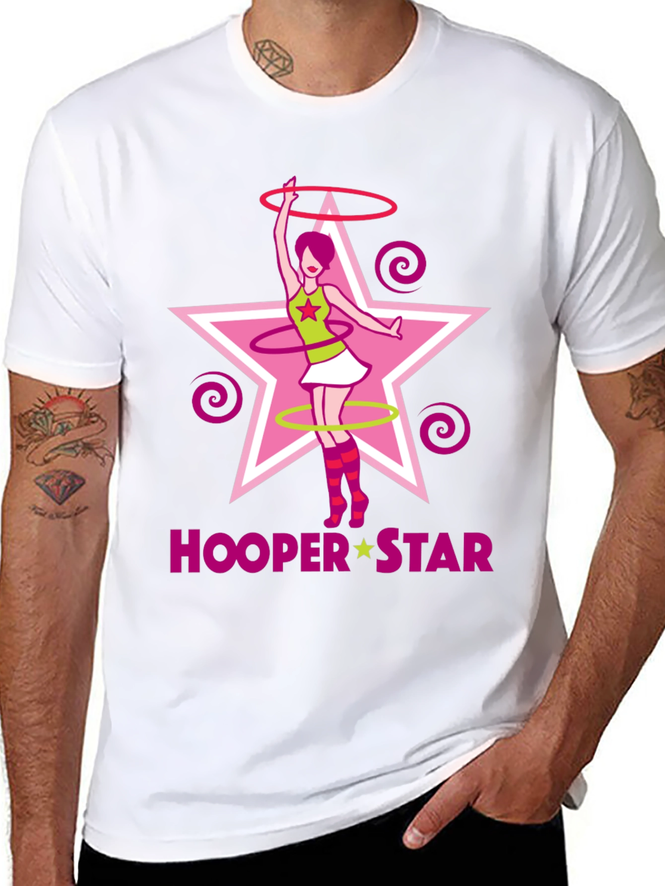 Hooper Star Graphic T-Shirt - Black Cotton Tee