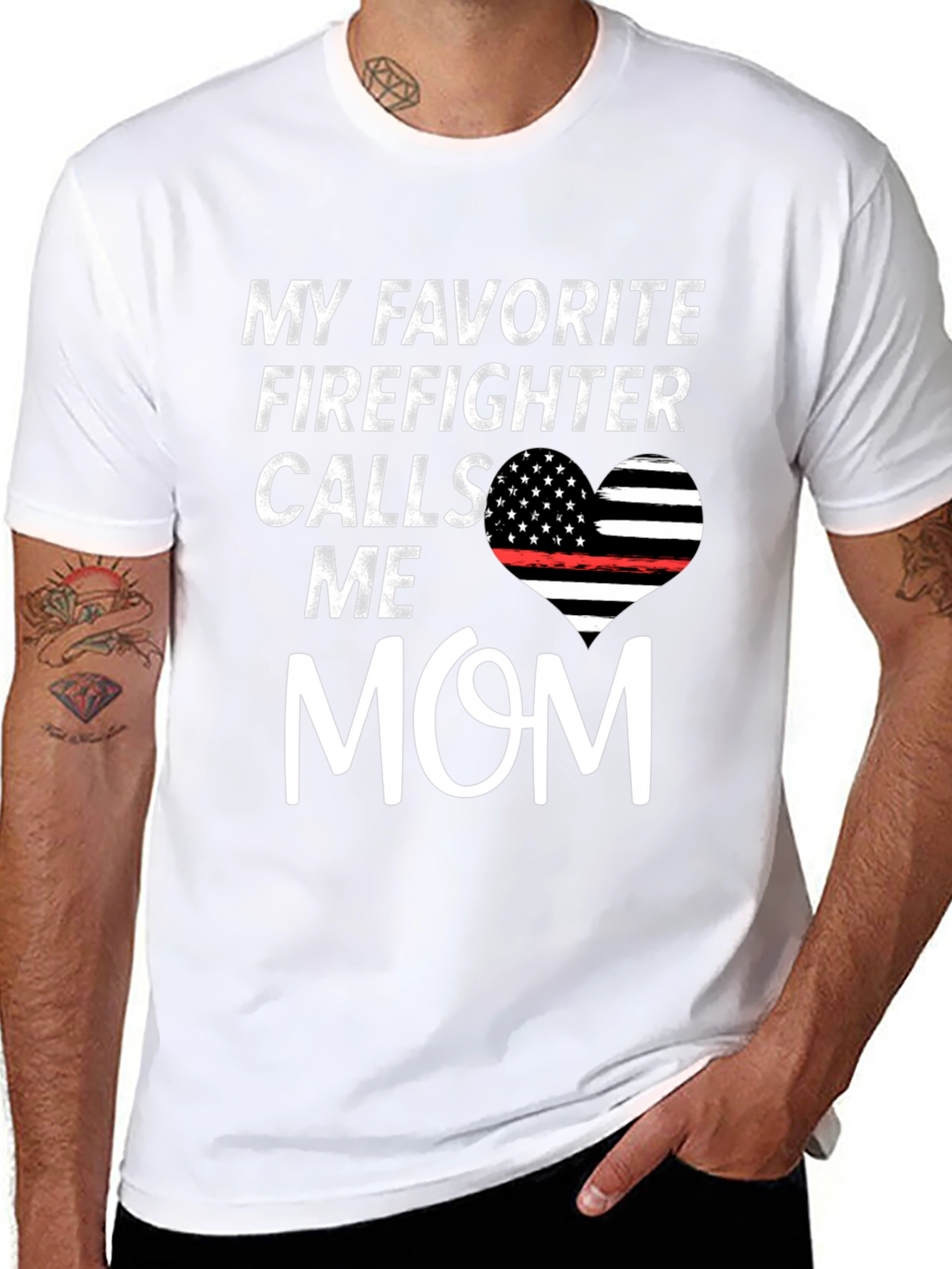 My Favorite Firefighter Calls Me Mom Graphic T-Shirt