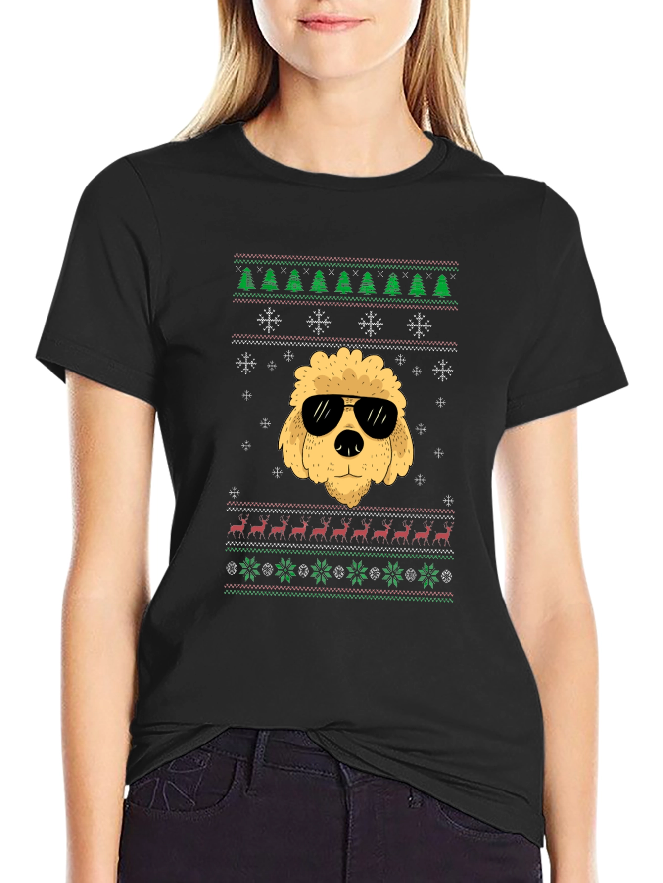 Funny Dog Ugly Christmas Sweater T-Shirt