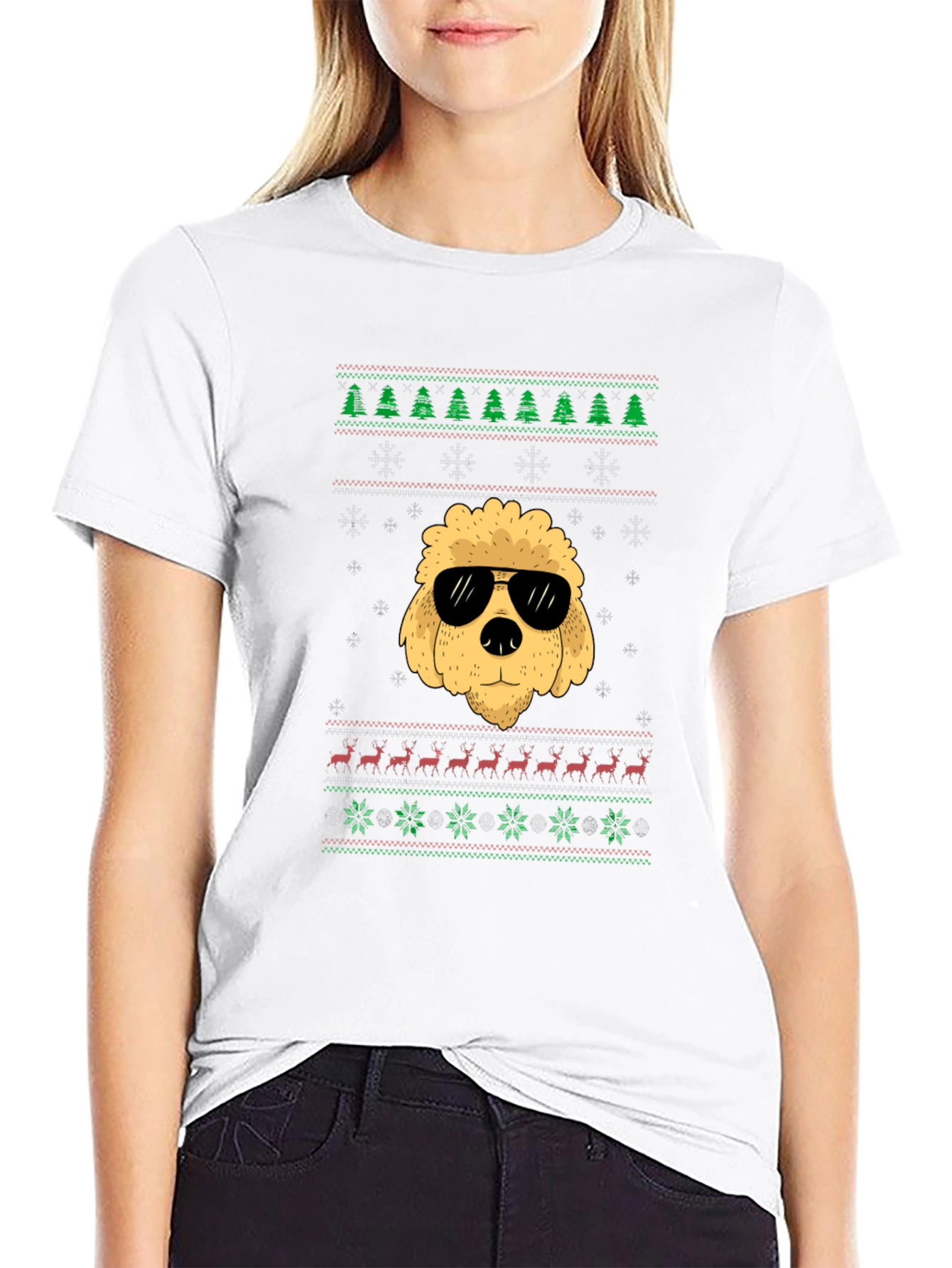 Funny Dog Ugly Christmas Sweater T-Shirt