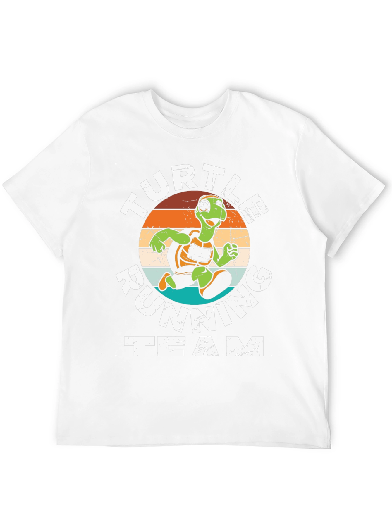 Turtle Running Team Graphic Tee - Black Cotton Blend