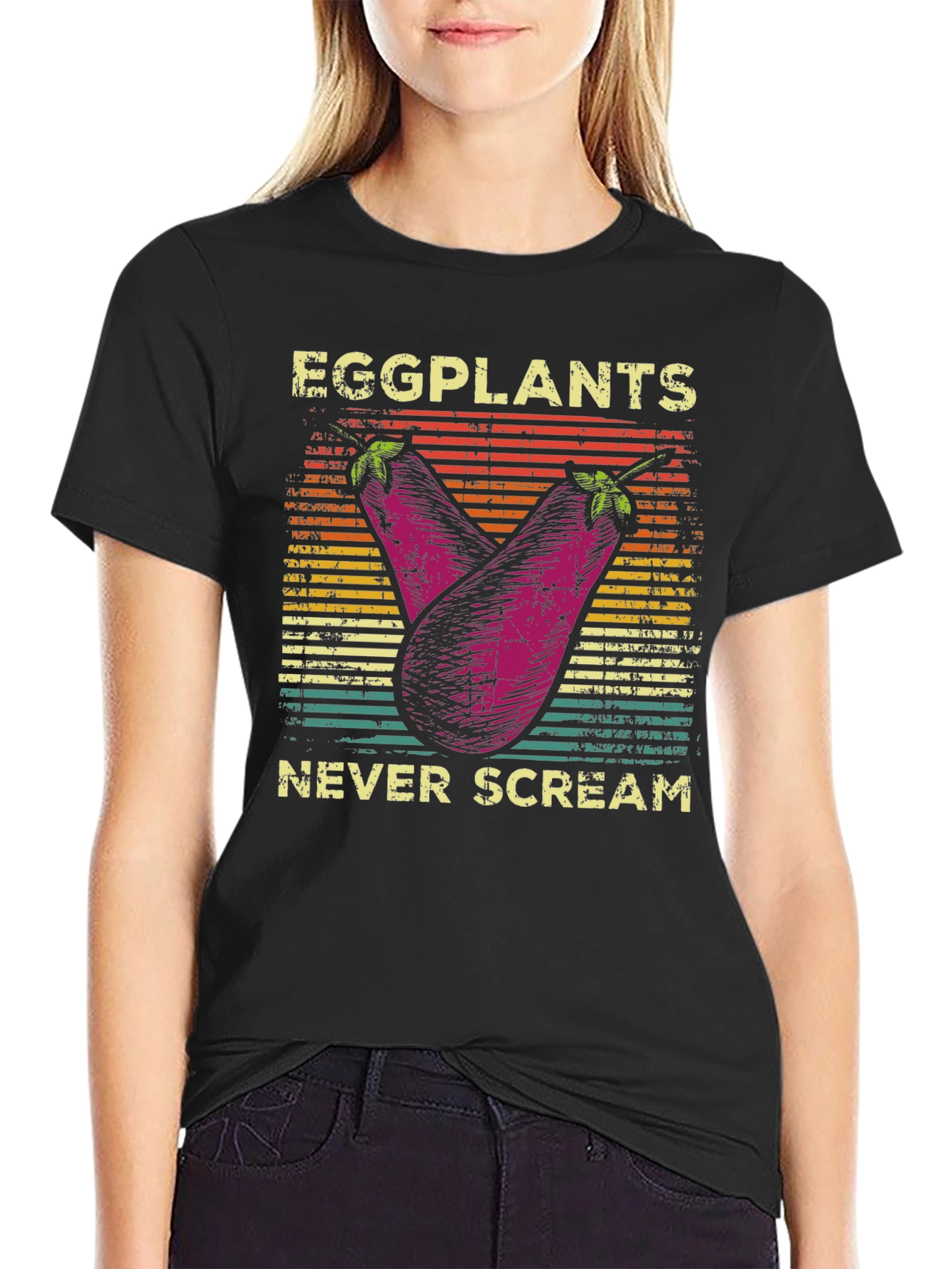Eggplants Never Scream Graphic Tee